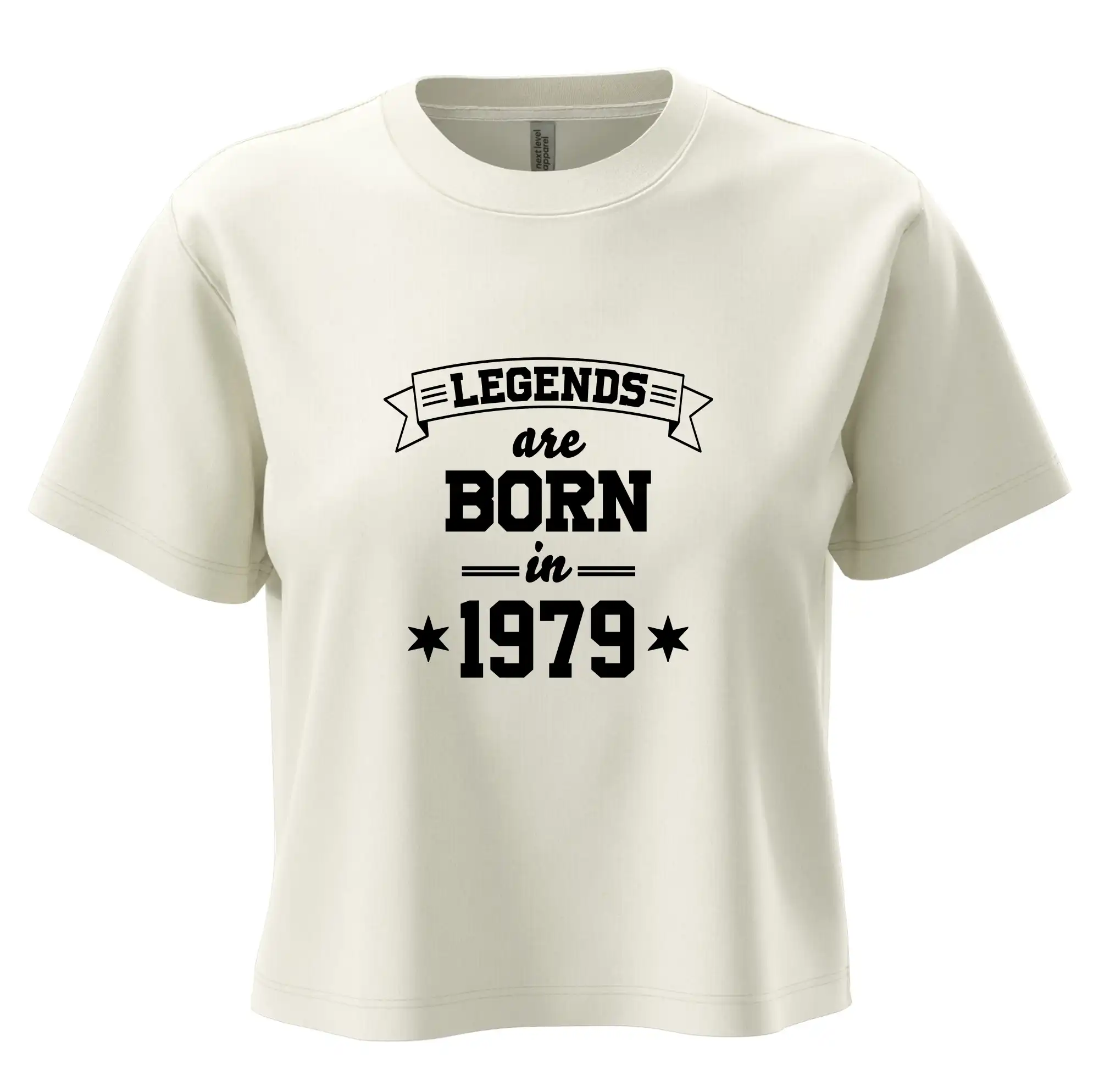 Trička s ročníkom 1979 - Legends are born in 1979 - Boxy cropped tričko OVERSIZE