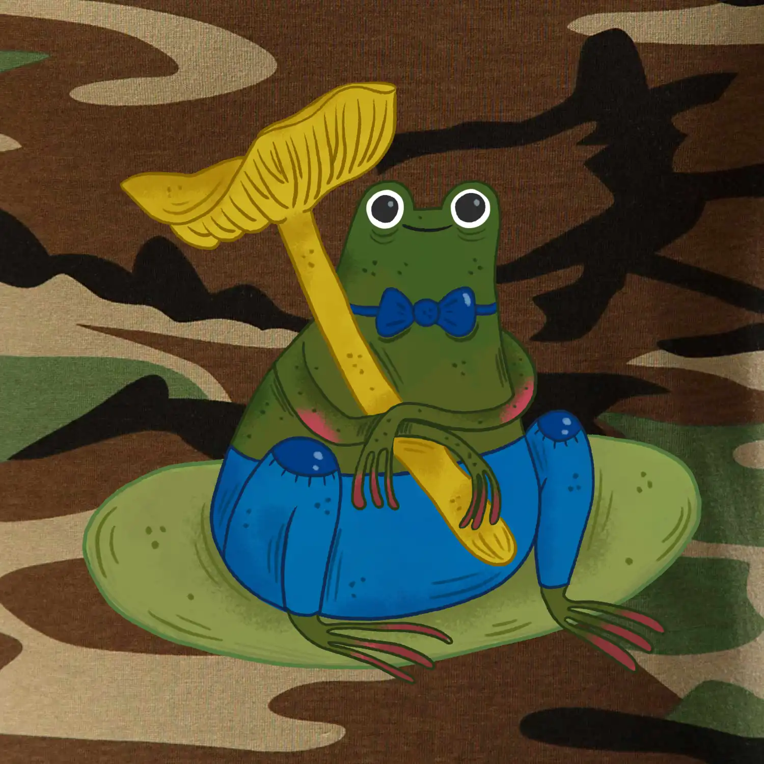 Žába s houbou  (studio-arte.cz)