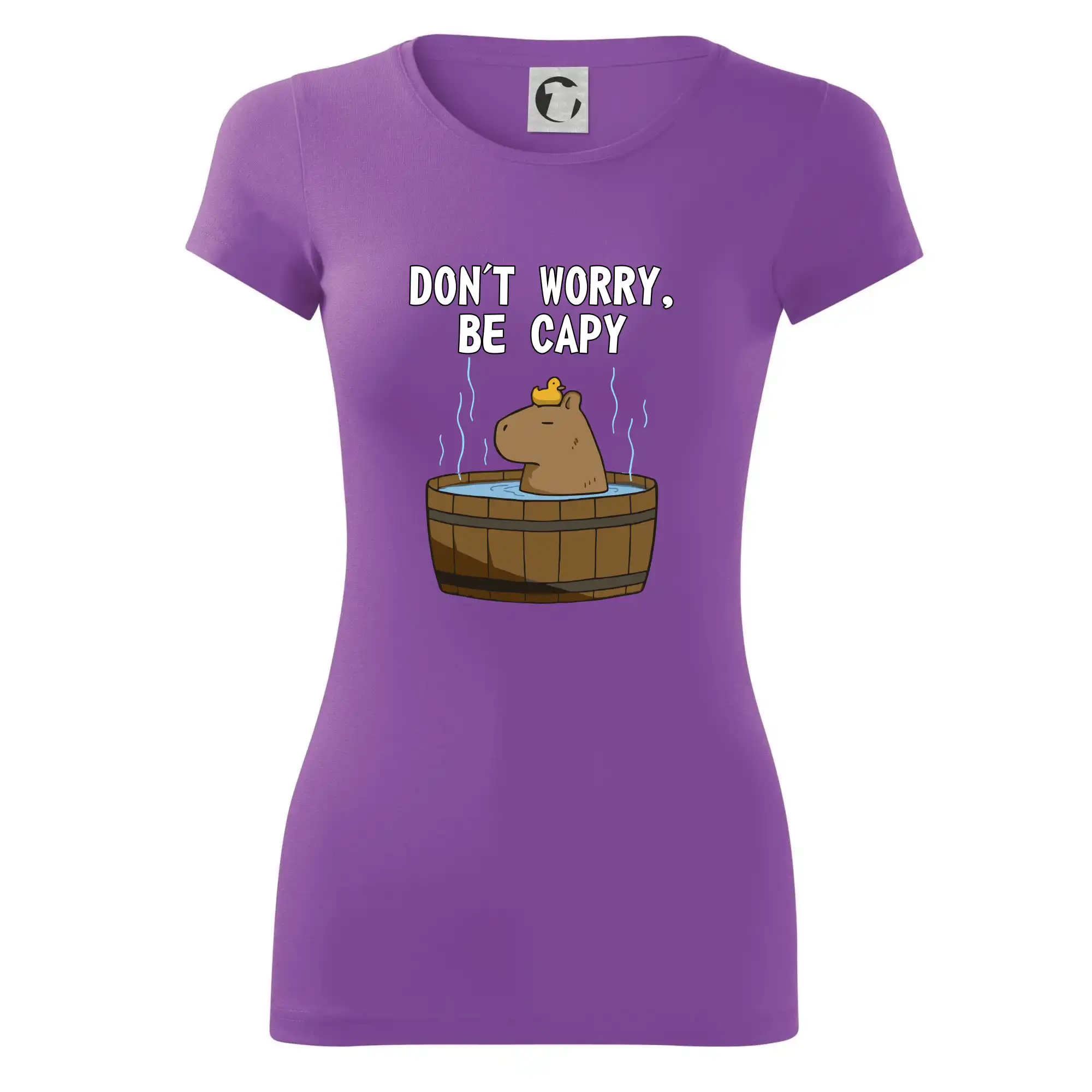 Tričká so zvieratami - Don't worry be capy - Dámske tričko Glance - Priliehavejší strih
