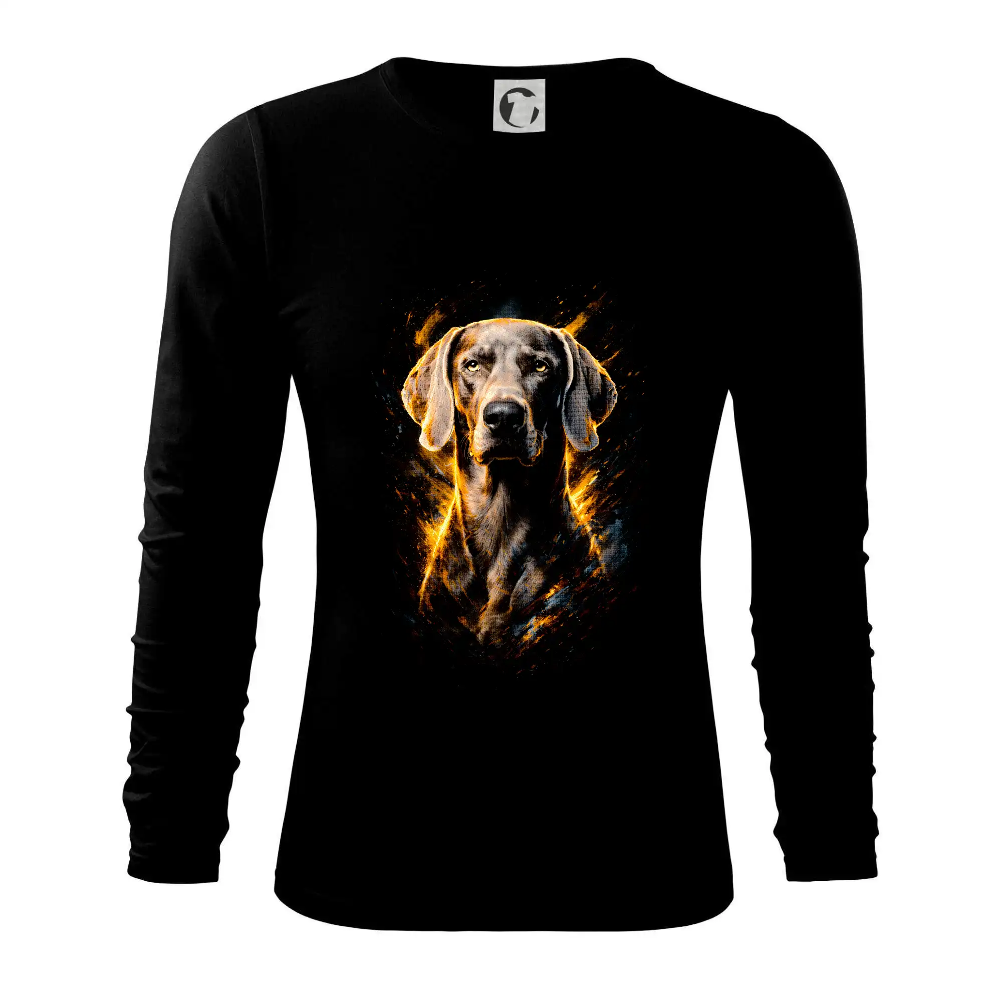 Ostatné psie plemená - Obrázok poltón weimarský stavač hlava - Tričko s dlhým rukávom FIT-T long sleeve