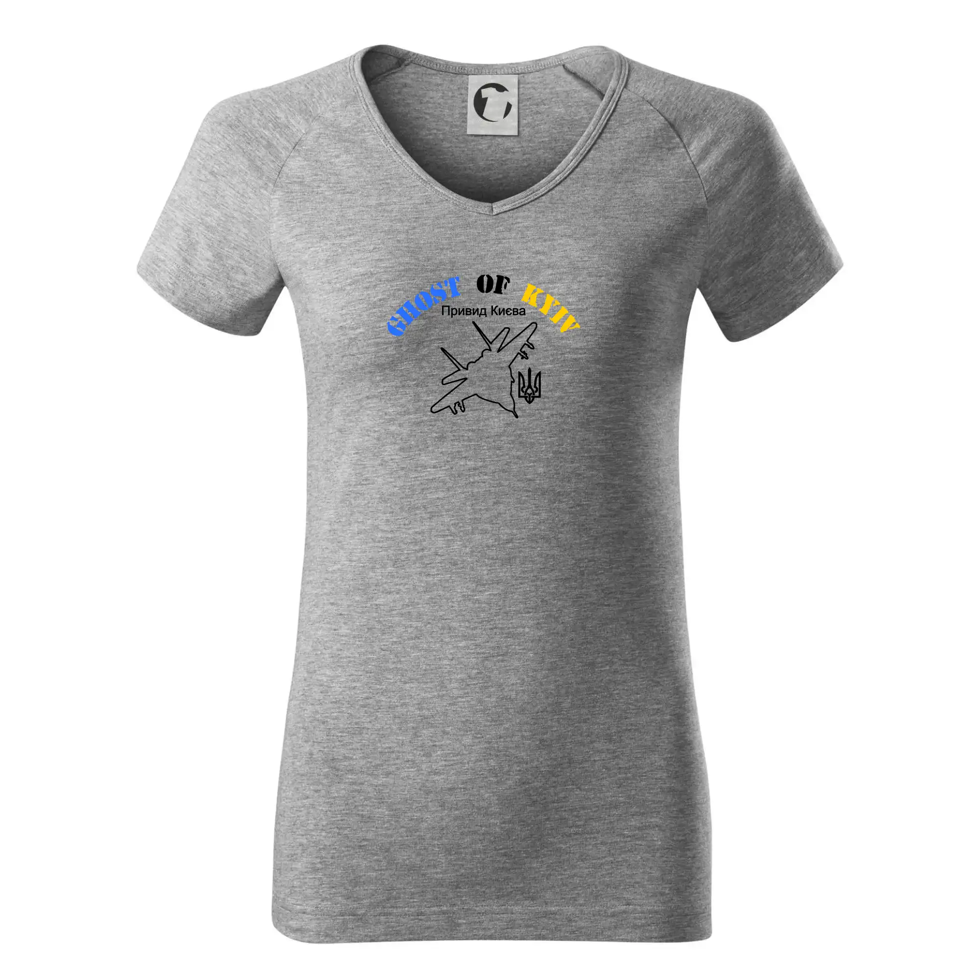 Tričká s vlajkou ukrajiny - Ghost of Kyiv - Mig 29 Fulcrum - Tričko dámske Dream