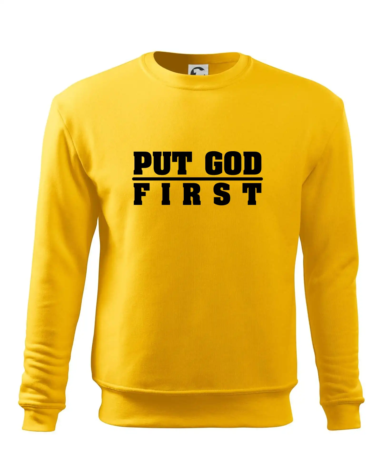 Put God first hrubý nápis - Mikina Essential detská