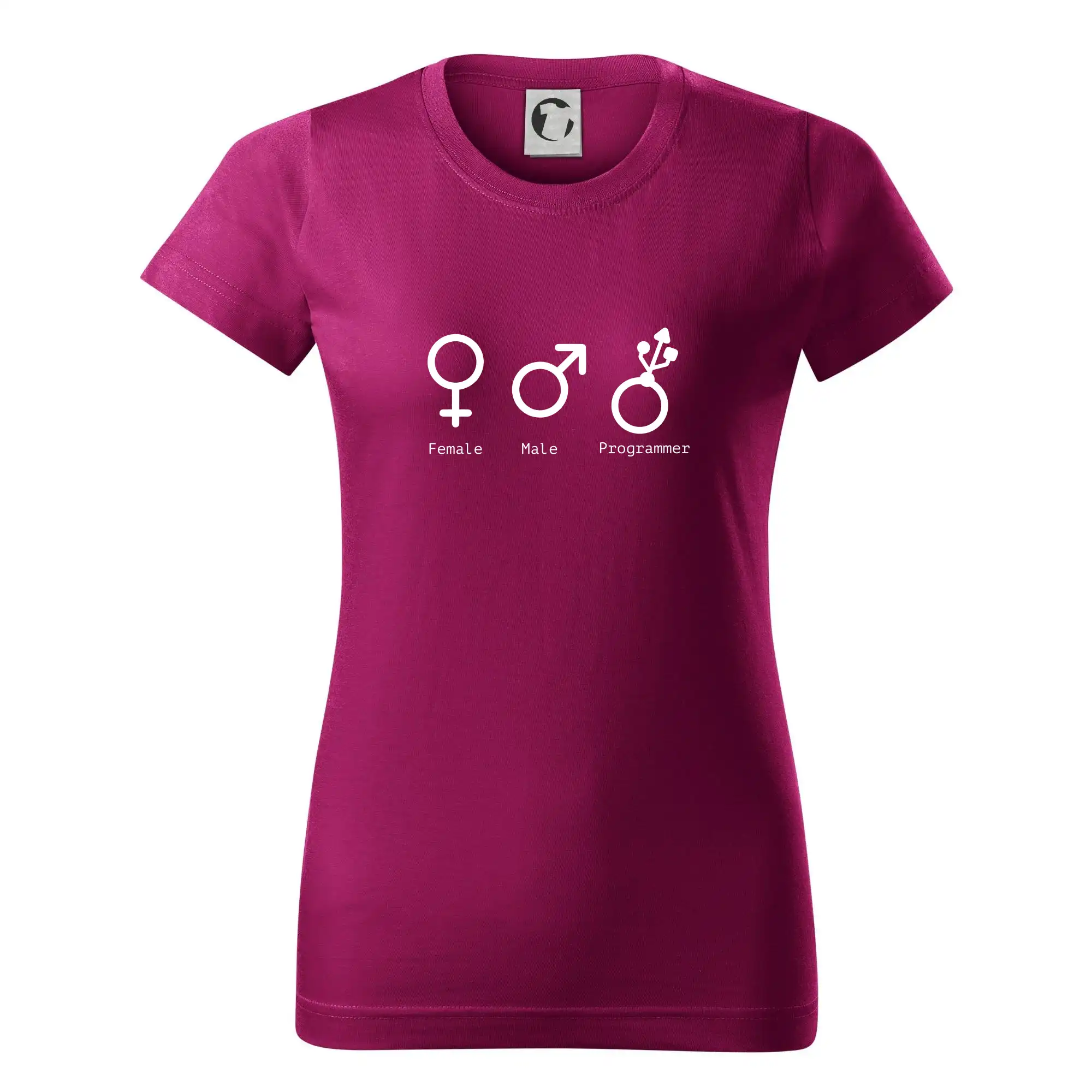 Tričká pre ajťákov - Female male programmer - Dámske tričko basic - ľahko voľnejšie a dlhšie