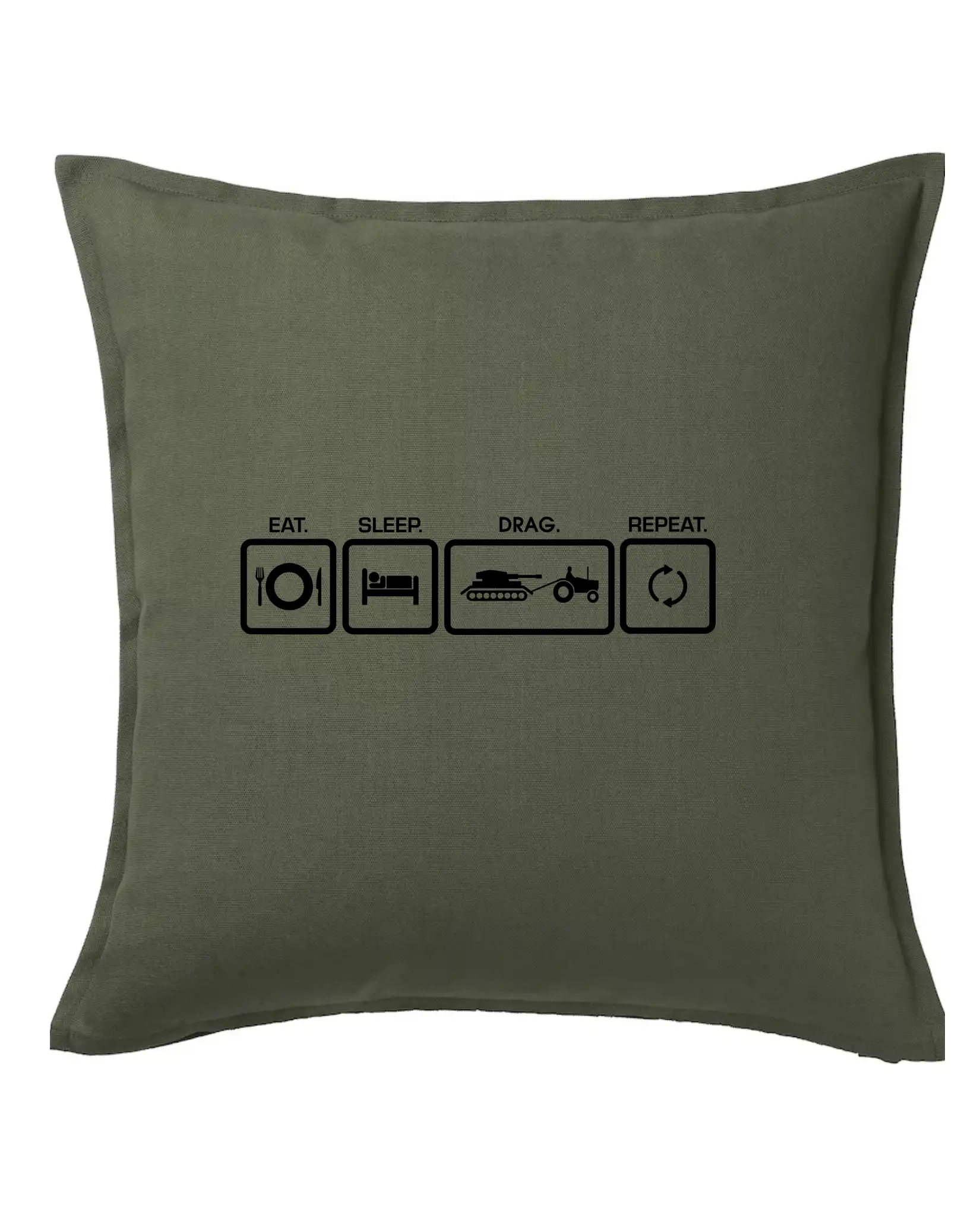 Tričká s vlajkou ukrajiny - Eat sleep drag repeat - Vankúš 50x50