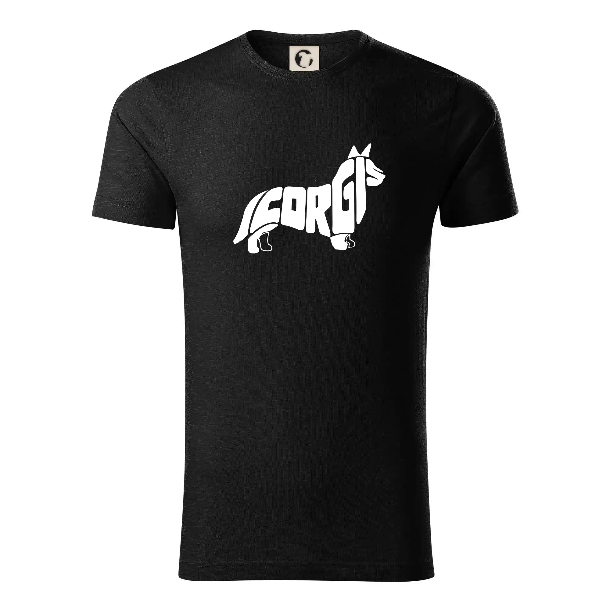 Ostatné psie plemená - Corgi - nápis v tele - Tričko z organickej bavlny