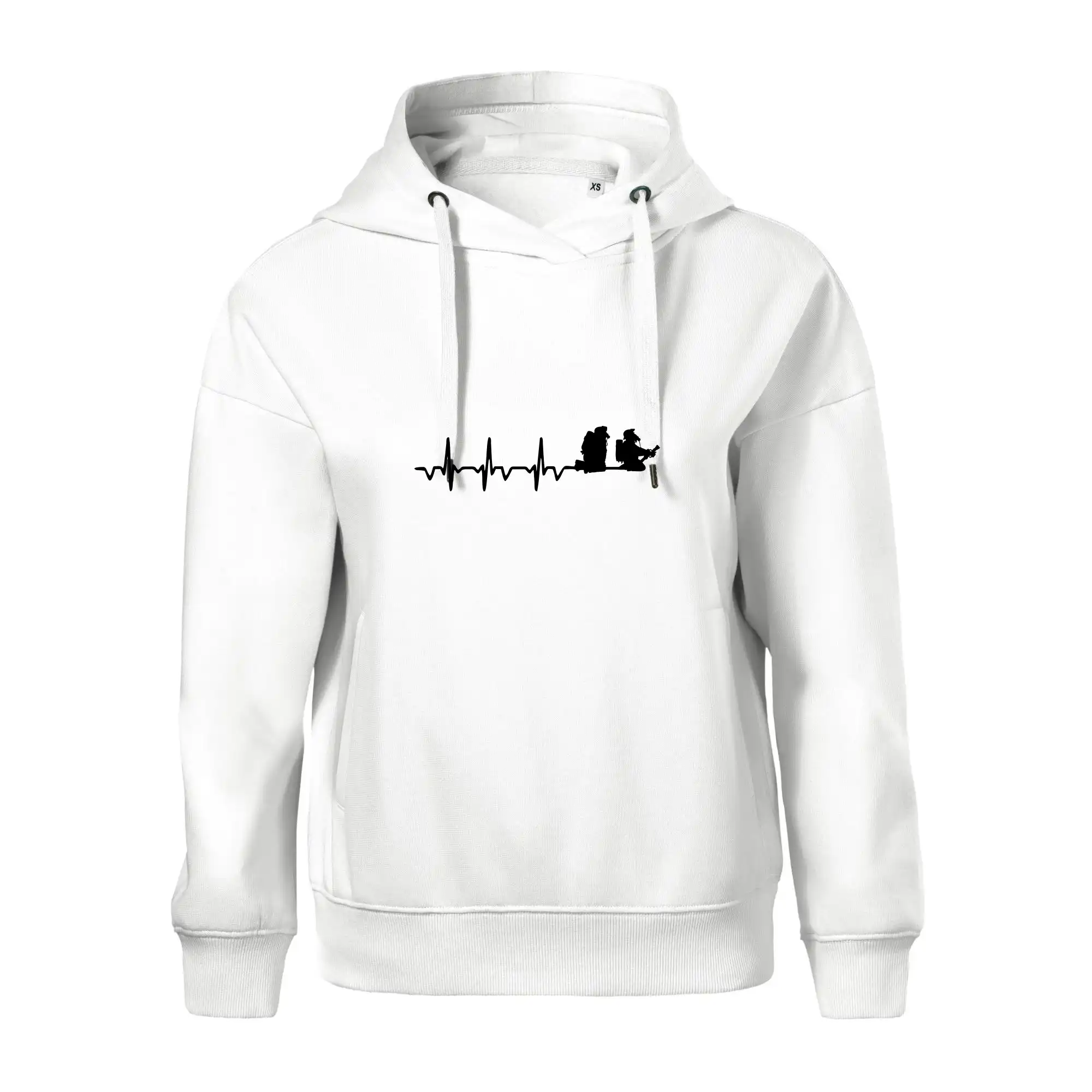 Originálne tričká pre hasičov - EKG hasiči - Oversized mikina dámská Moon - kratšia + širšia