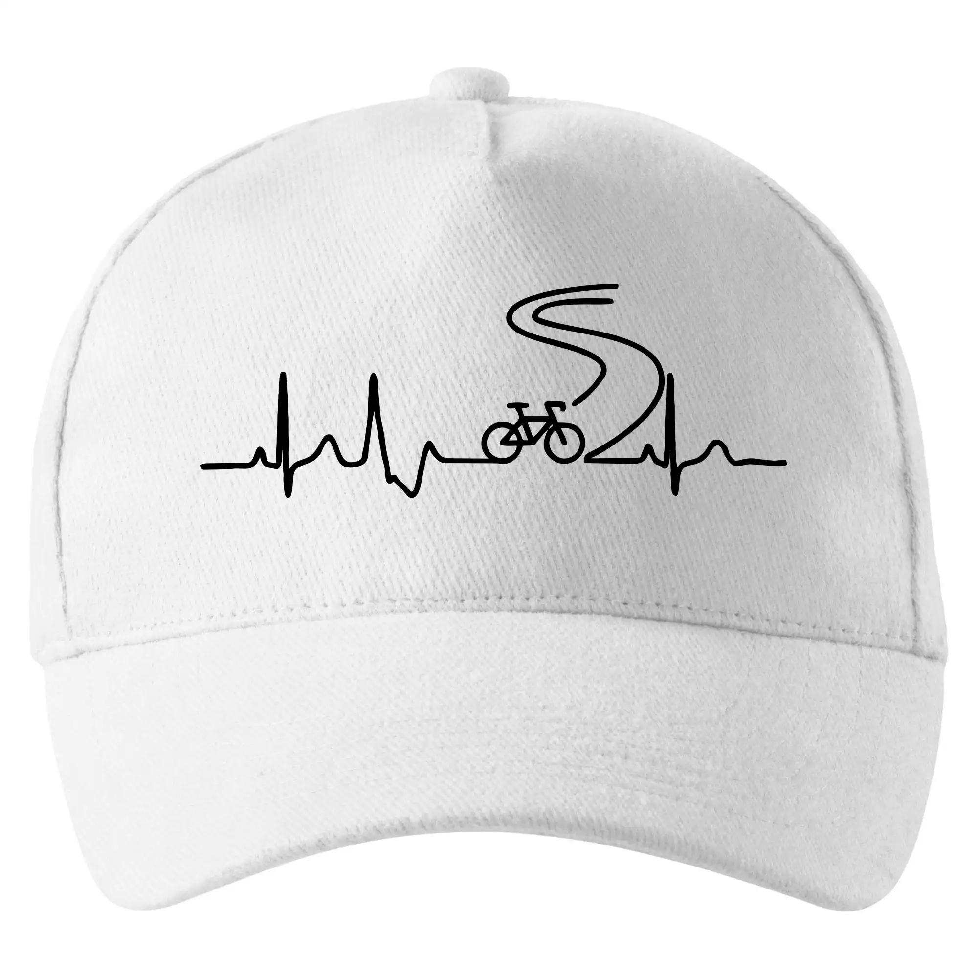 Tričko ako darček pre cyklistu - EKG cestná cyklistika - Šiltovka so zahnutým šiltom a mosaznou sponou