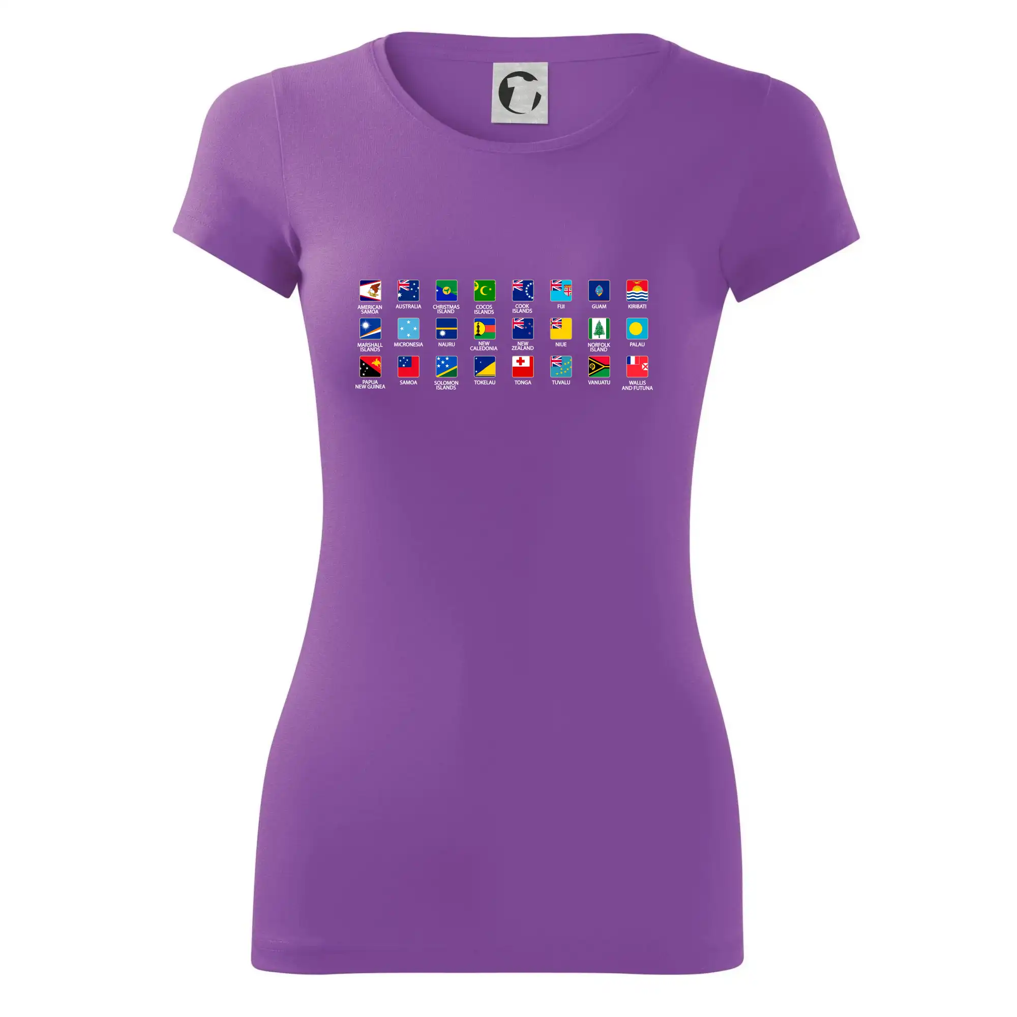 Motívy štátnych vlajok - Vlajky štátov - Oceánia - Dámske tričko Glance - Priliehavejší strih