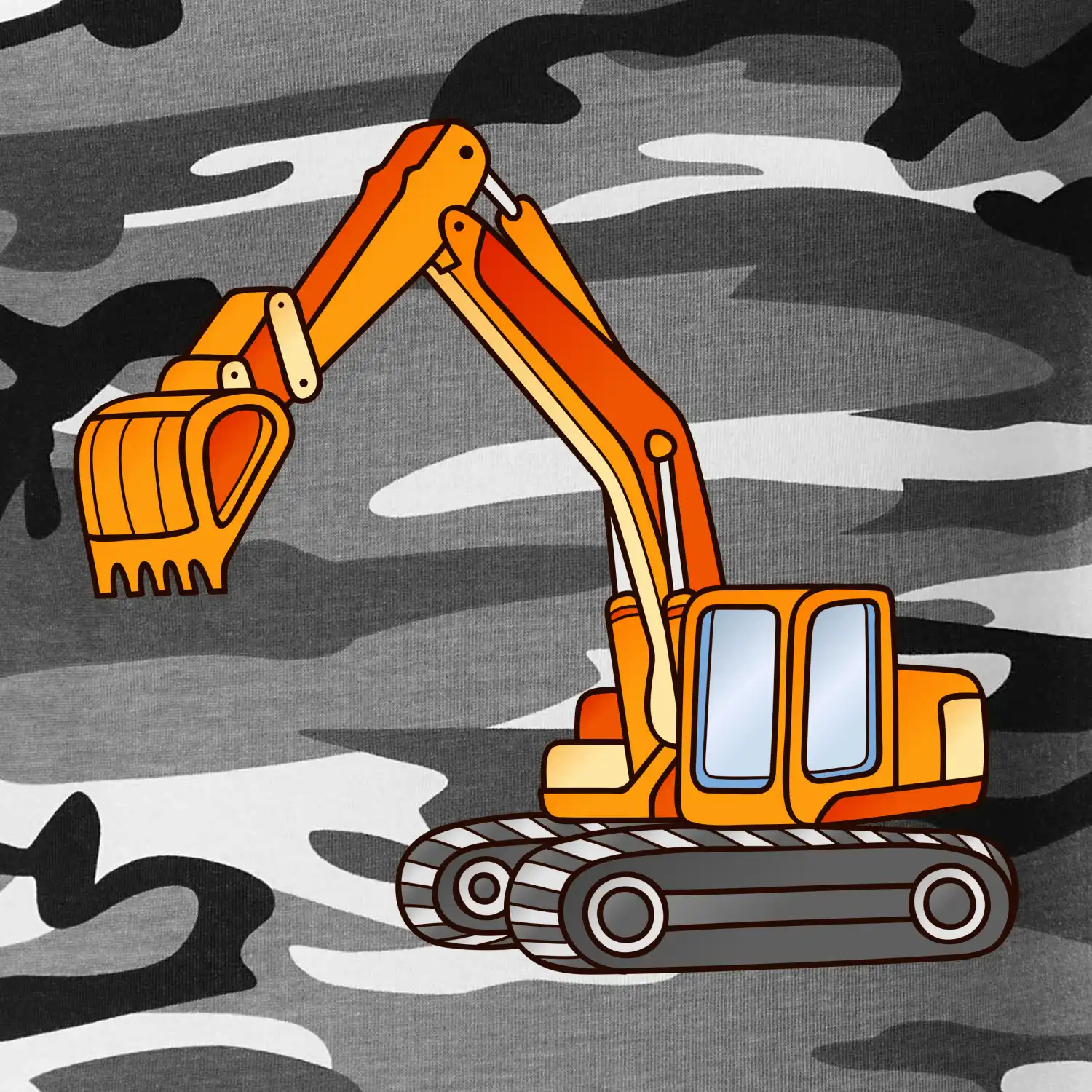 Bagr bez nápisu oranžový