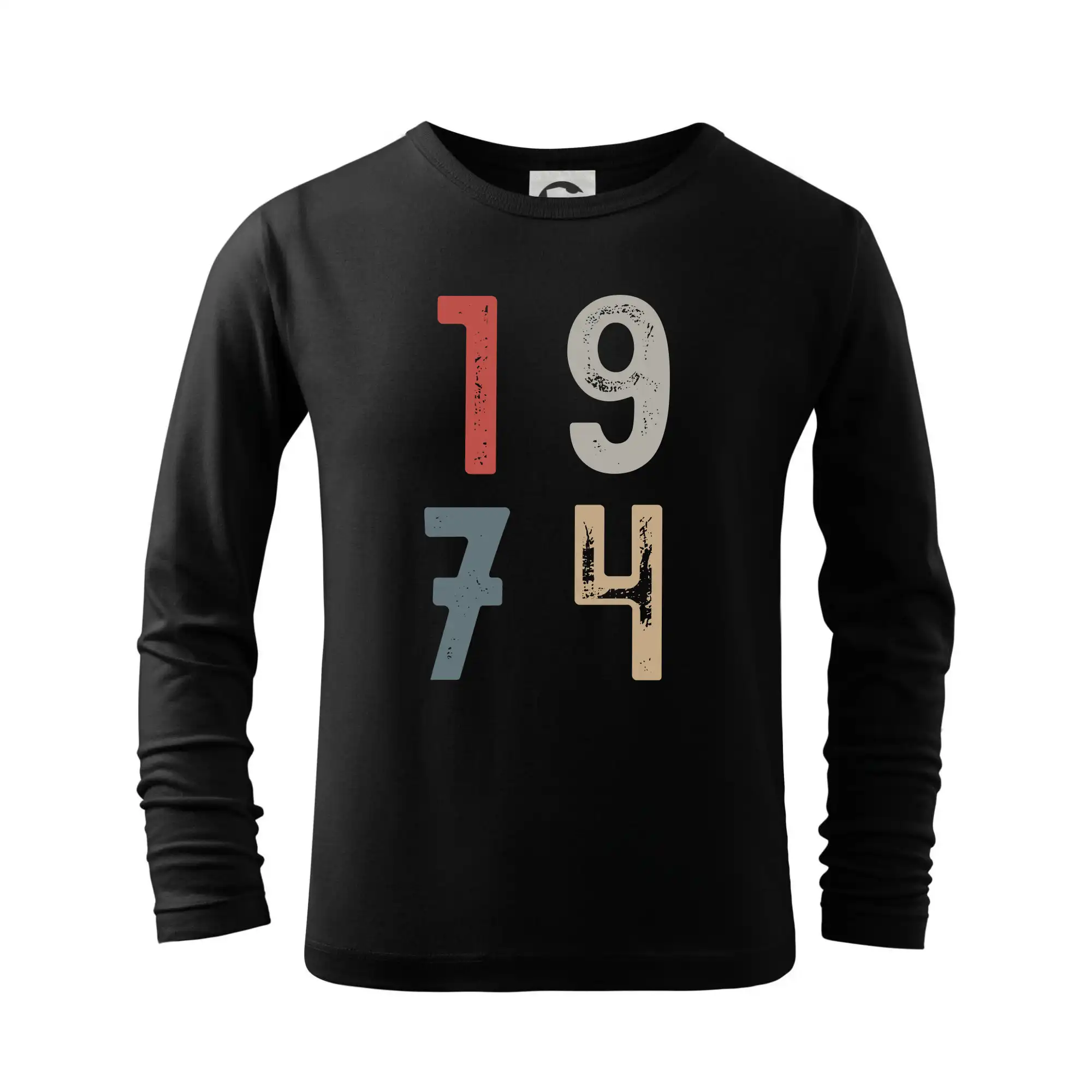 Tričká k narodeninám - Vintage číslica 1974 - Tričko detské Long Sleeve