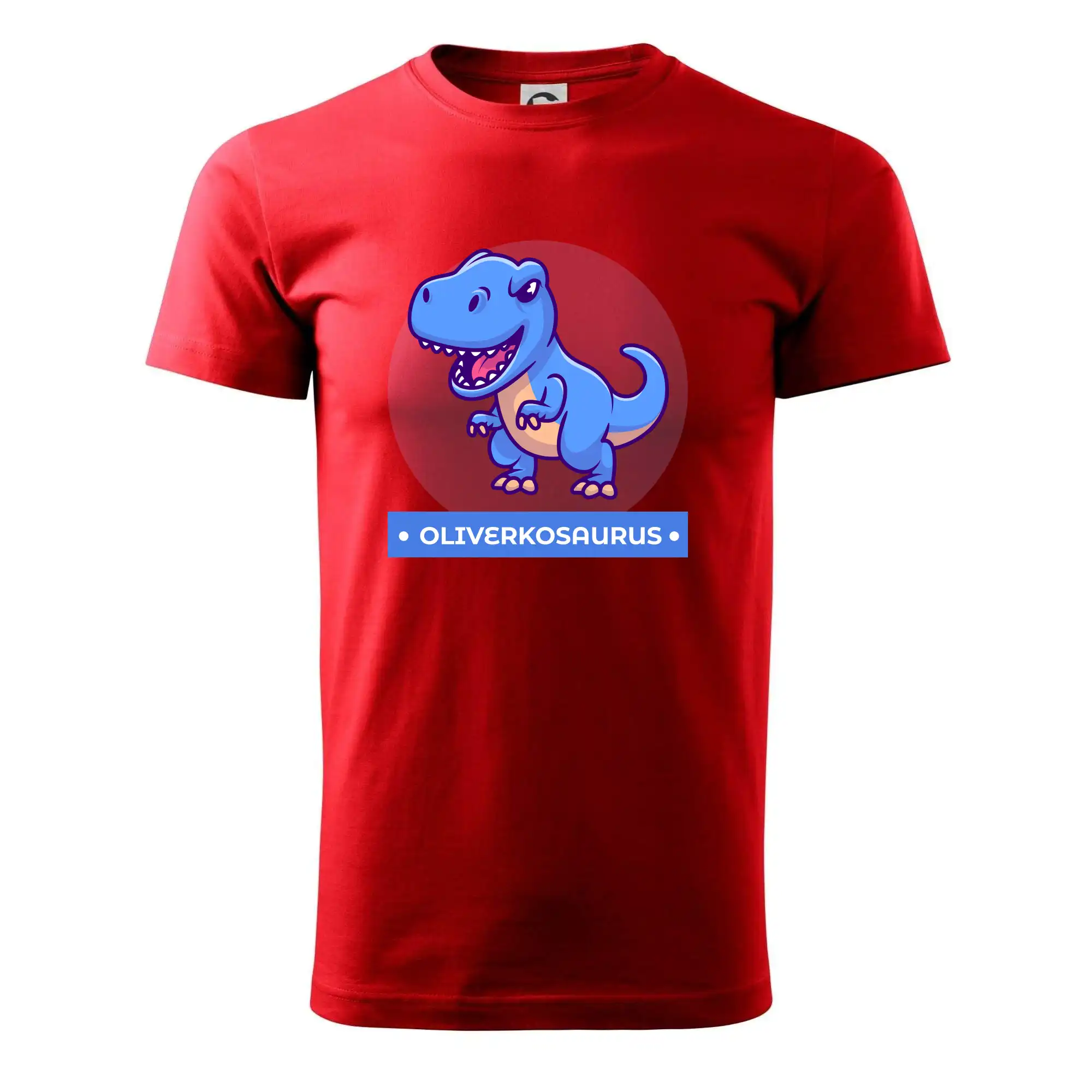 Detské tričká, mikiny a body s originálnymi potlačami | Veselé motívy pre chlapcov aj dievčatá - Dinosaurie mená - modrý dinosaurus - Tričko extra veľké  (5-8XL)