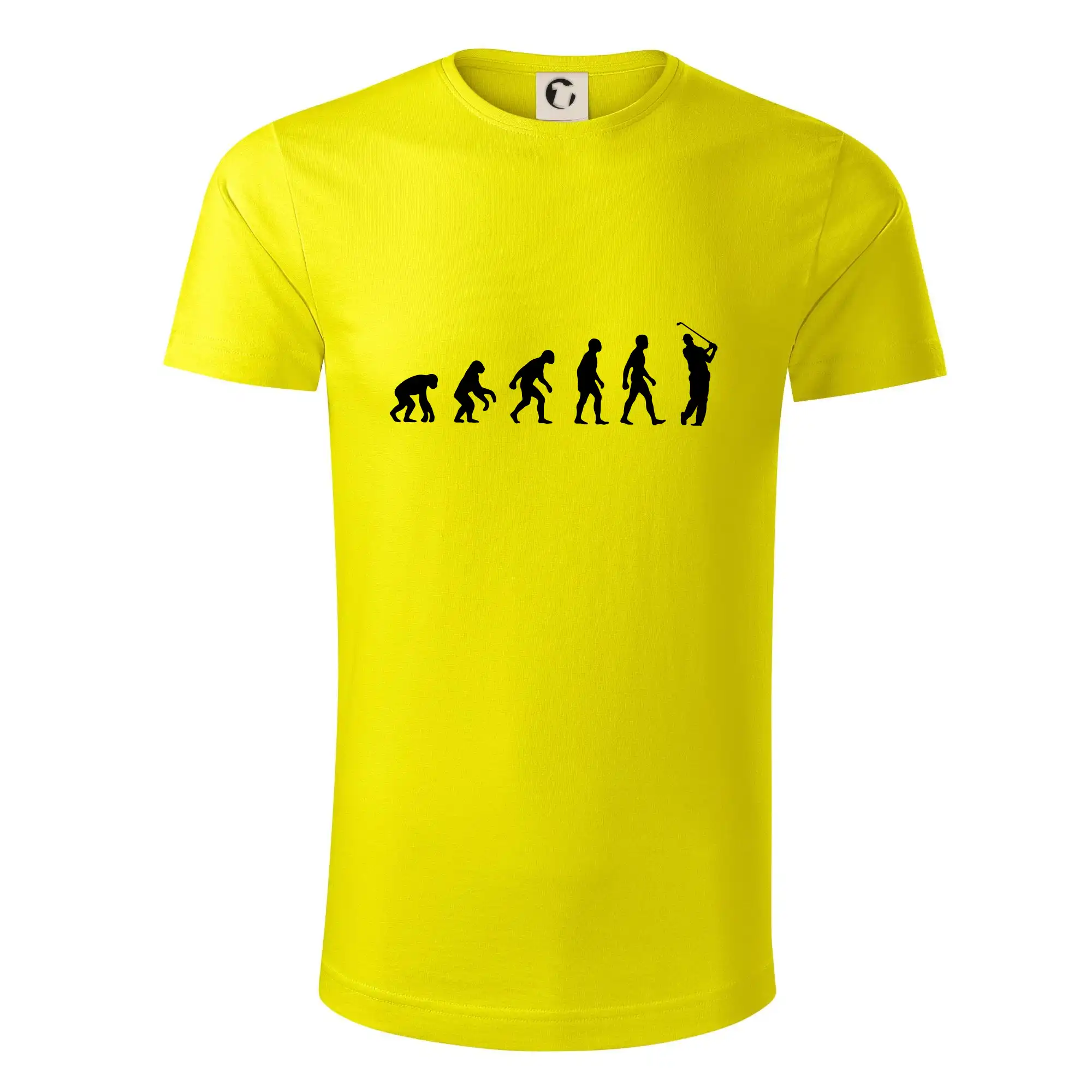 Tričká s potlačou evolúcia - Evolúcia Golf - Tričko z organickej bavlny