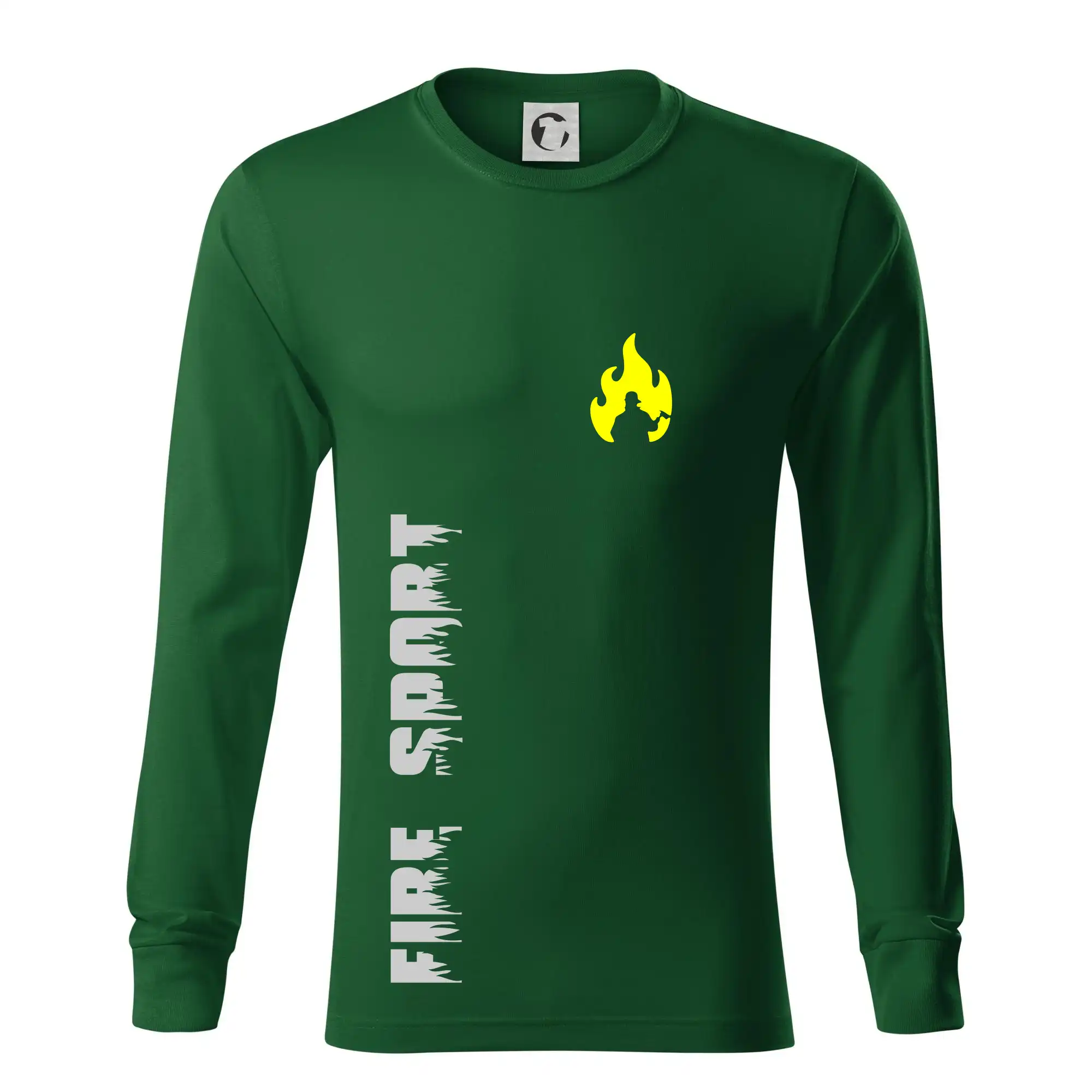 Originálne tričká pre hasičov - Hasiči - Váš názov - FLUO + Reflexná potlač - Tričko s dlhým rukávom LS R05