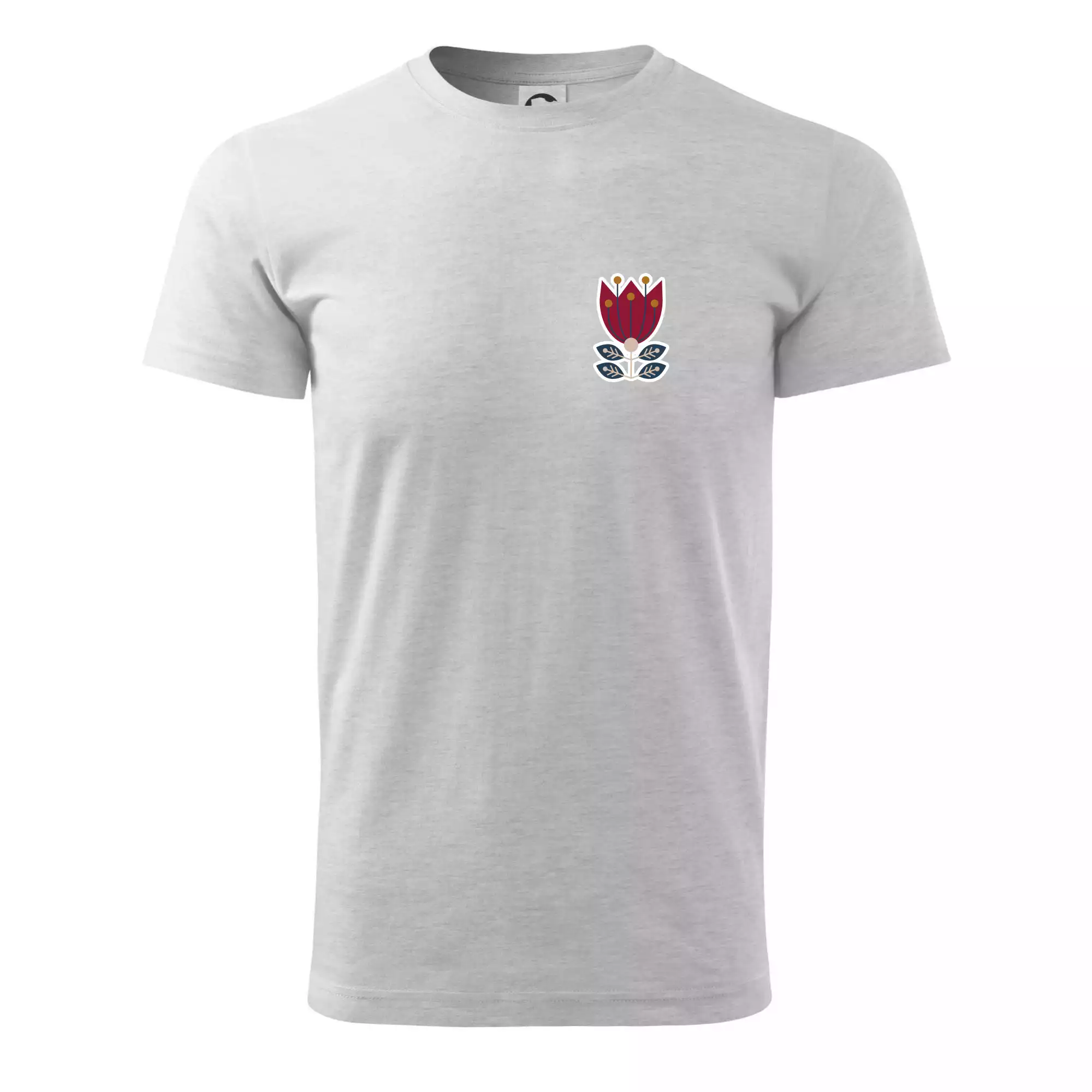 Folklor na prsu květina čtyřlistá