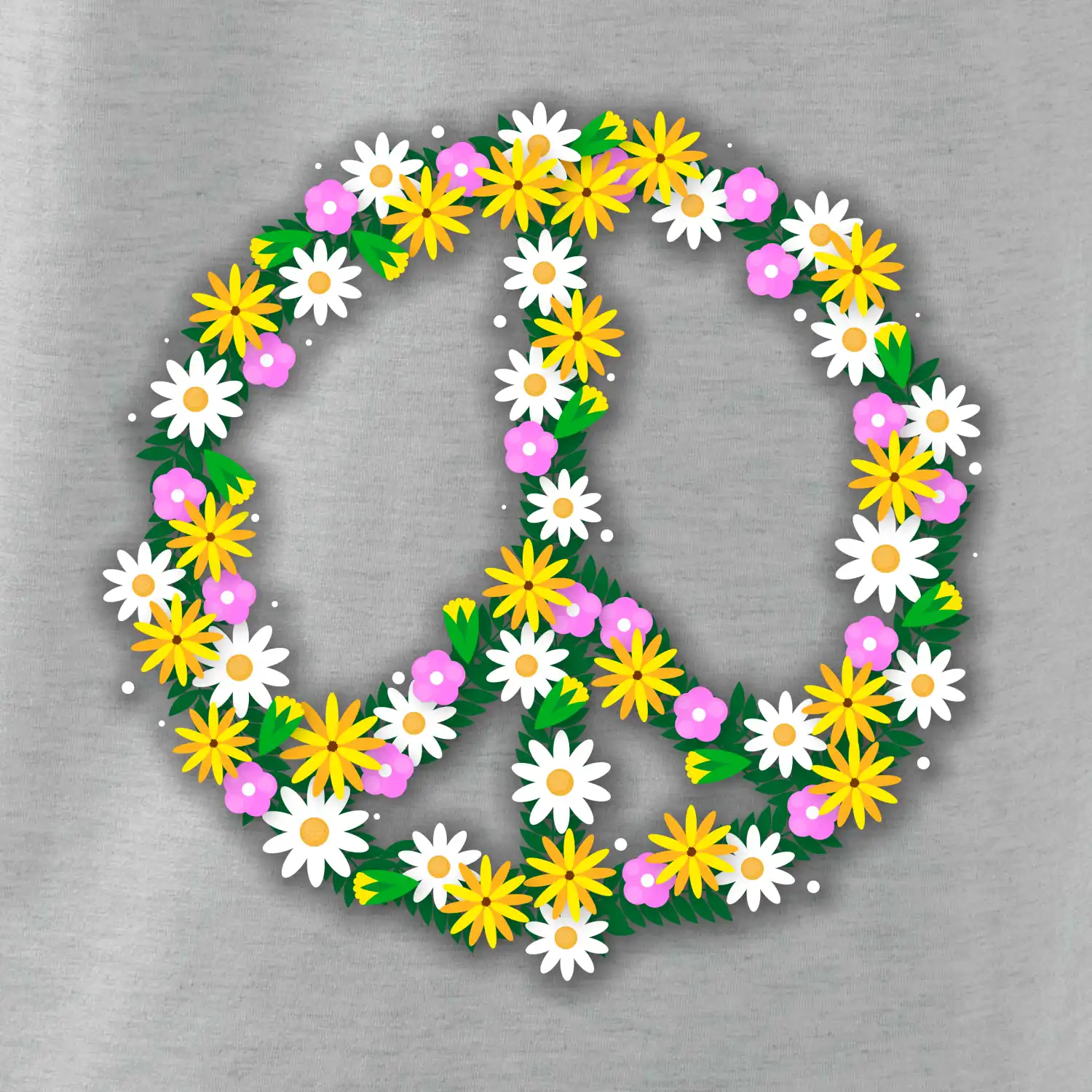 Peace symbol kopretiny