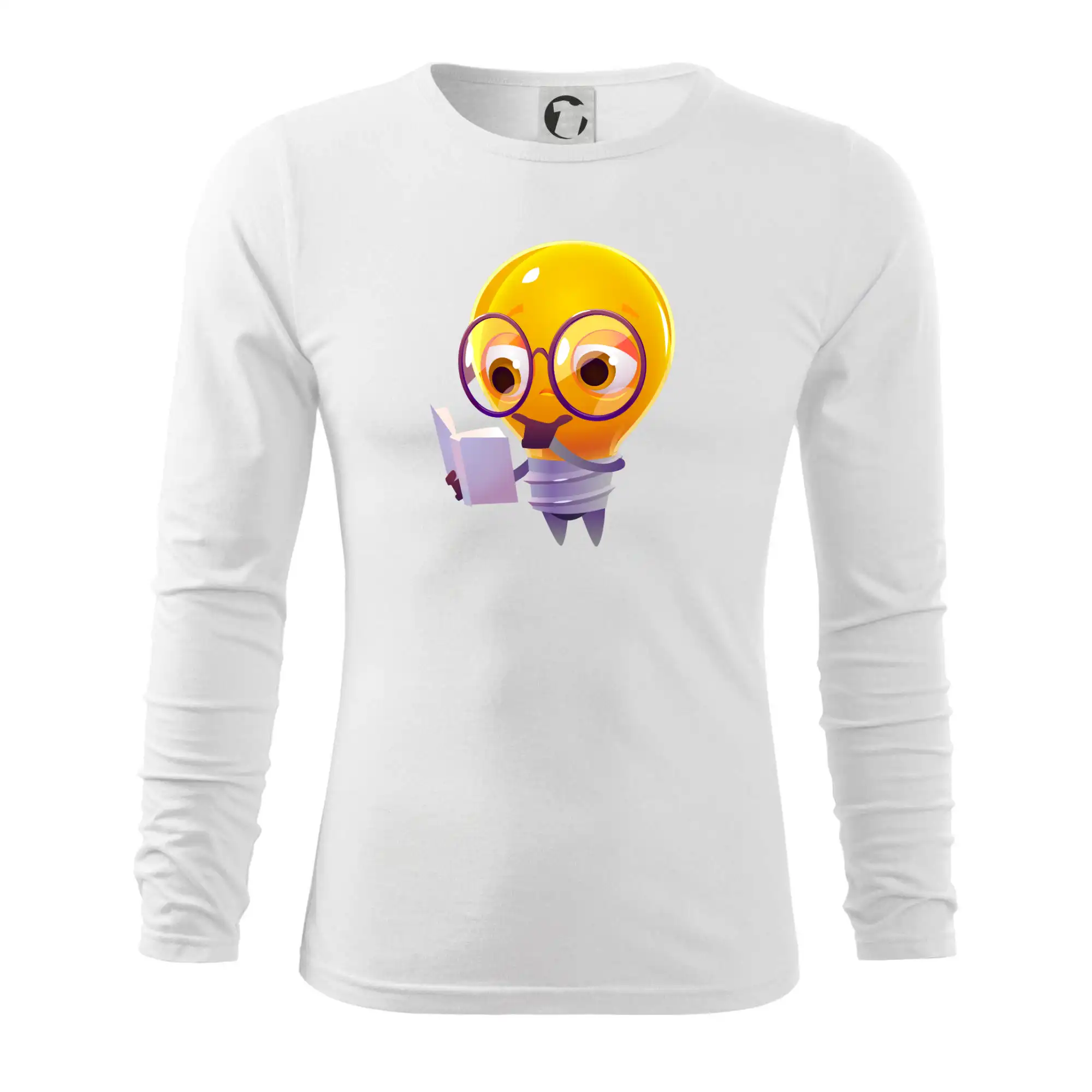 Žárovka přemýšlí nad knihou