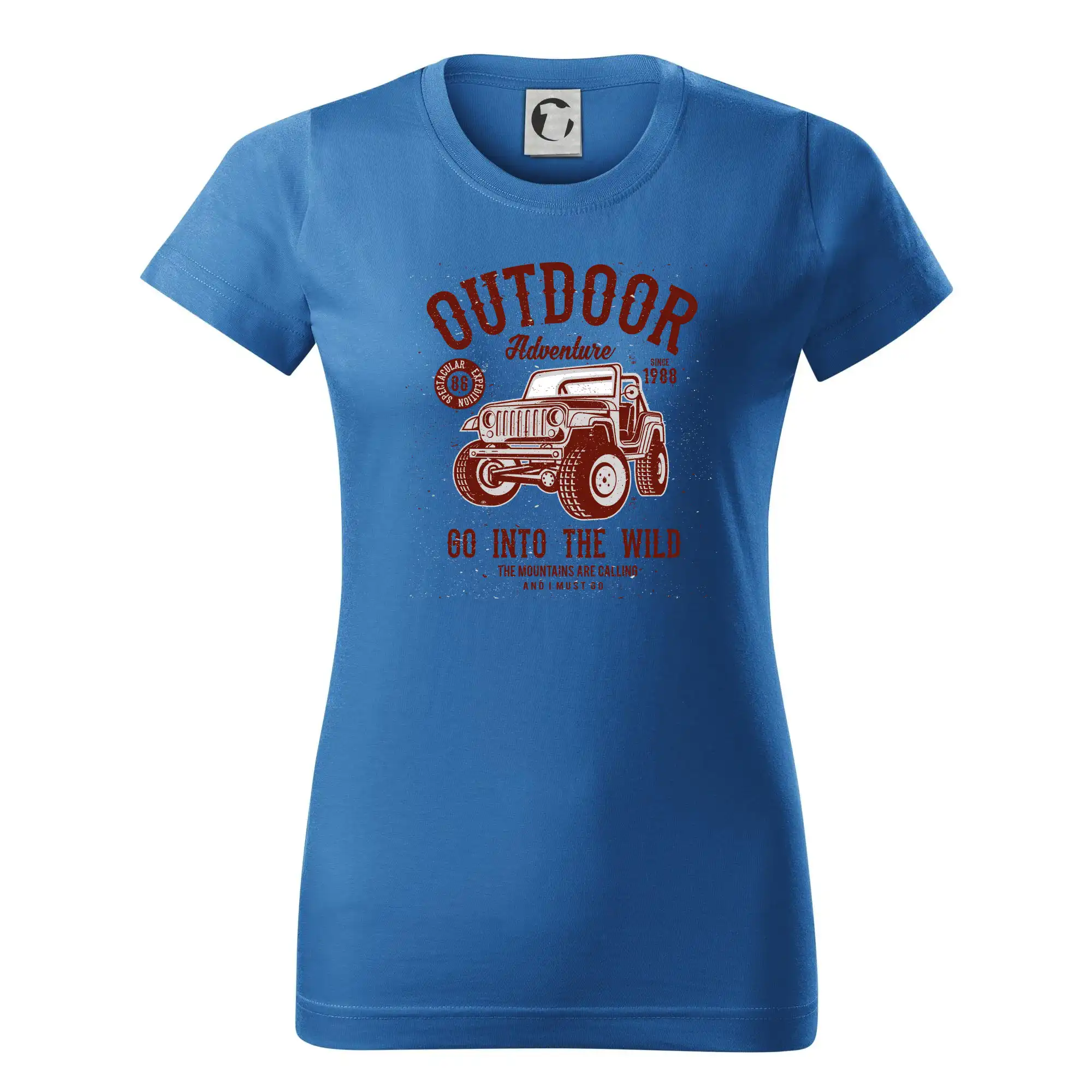 Auto tričká - Outdoor Adventure 2 - Dámske tričko basic - ľahko voľnejšie a dlhšie