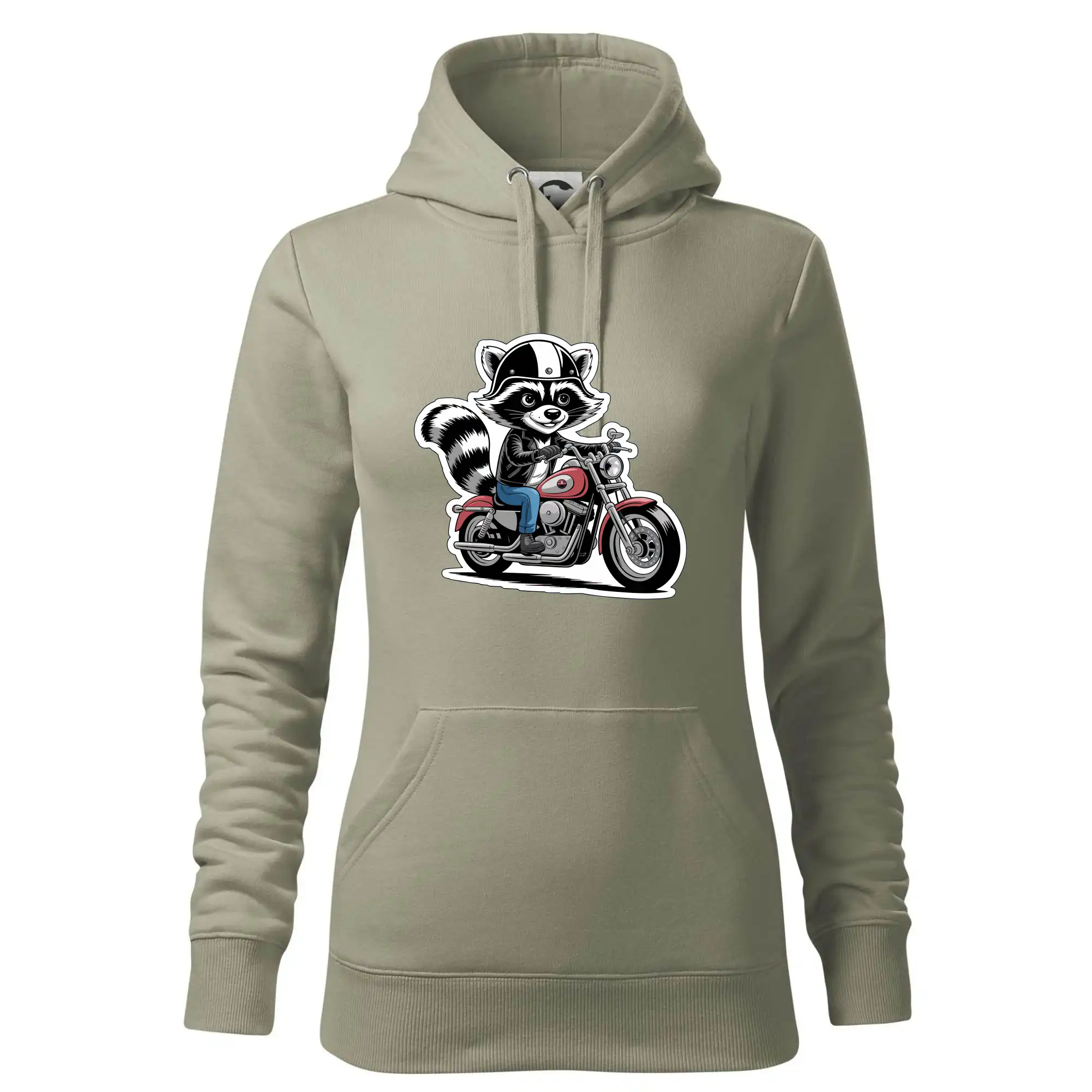 Mýval na motorce kreslený