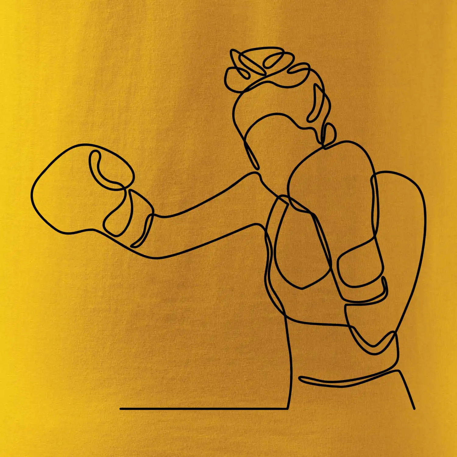 Žena boxerka jedním tahem