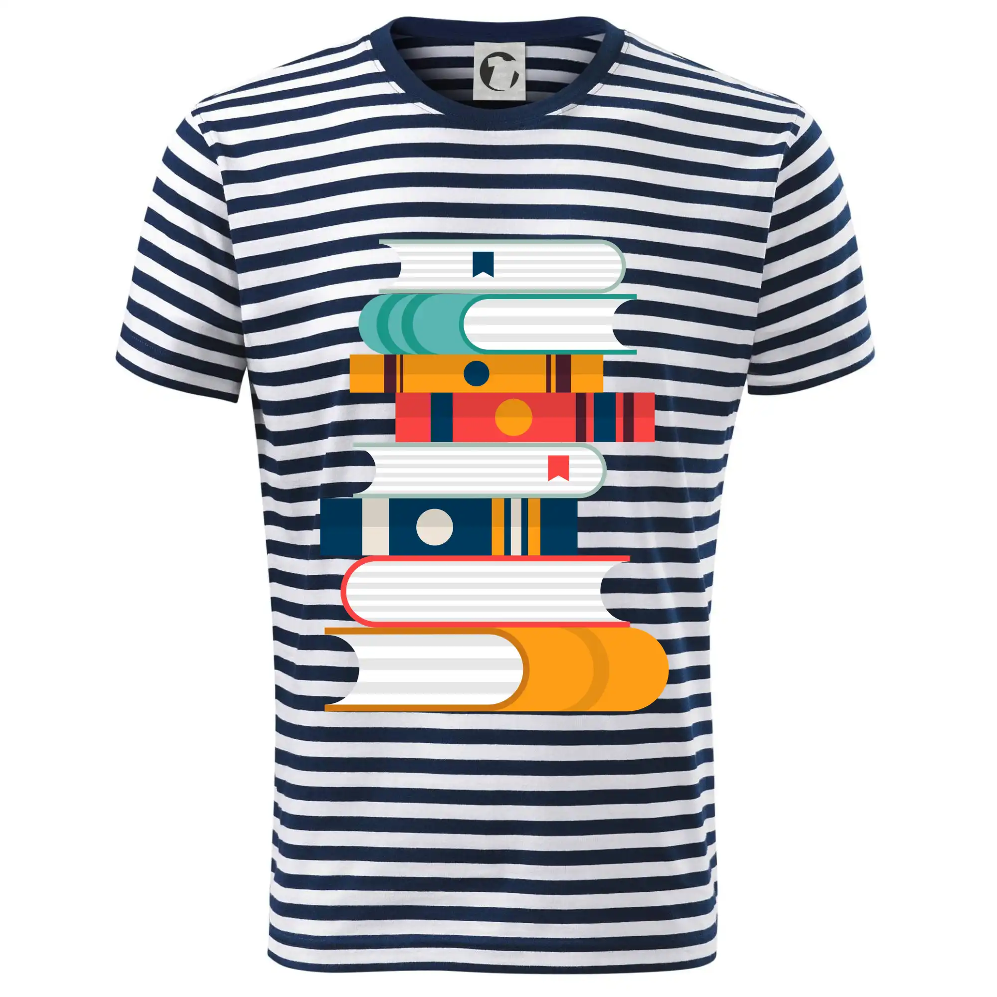 Tričká s motívom kníh pre milovníkov čítania a vône papiera - Knihy flat design - Dětské triko na vodu