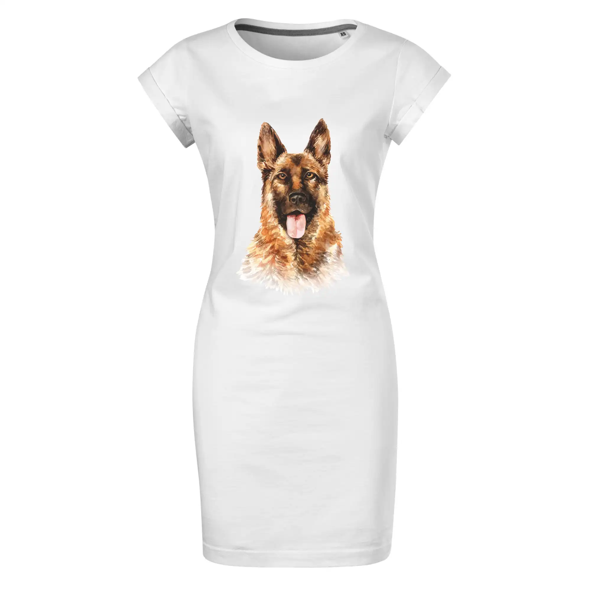 Nemecký ovčiak - German shepherd - vodová farba - Tričko Šaty FREEDOM