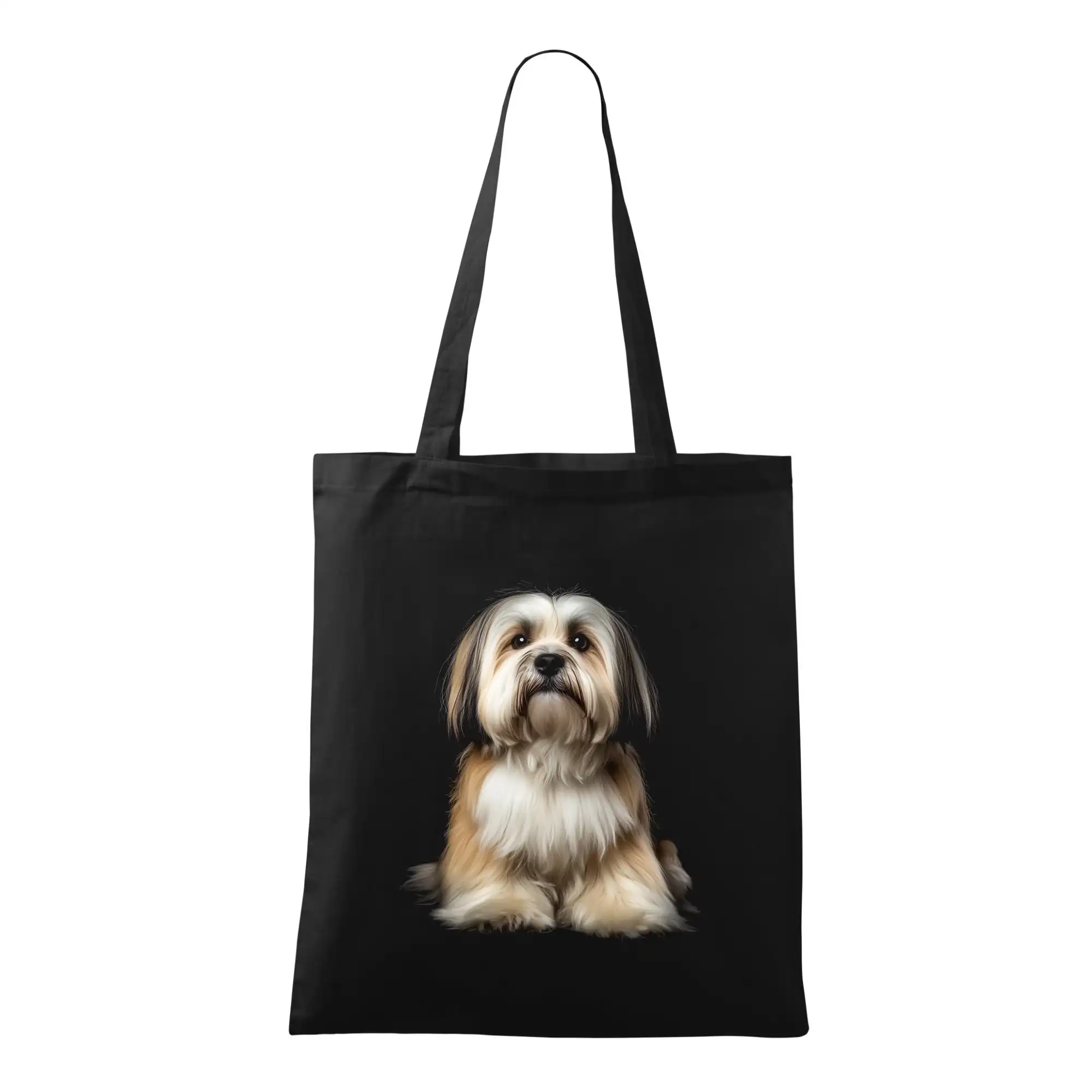Ostatné psie plemená - Lhasa Apso čierna fotka - Taška bavlnená