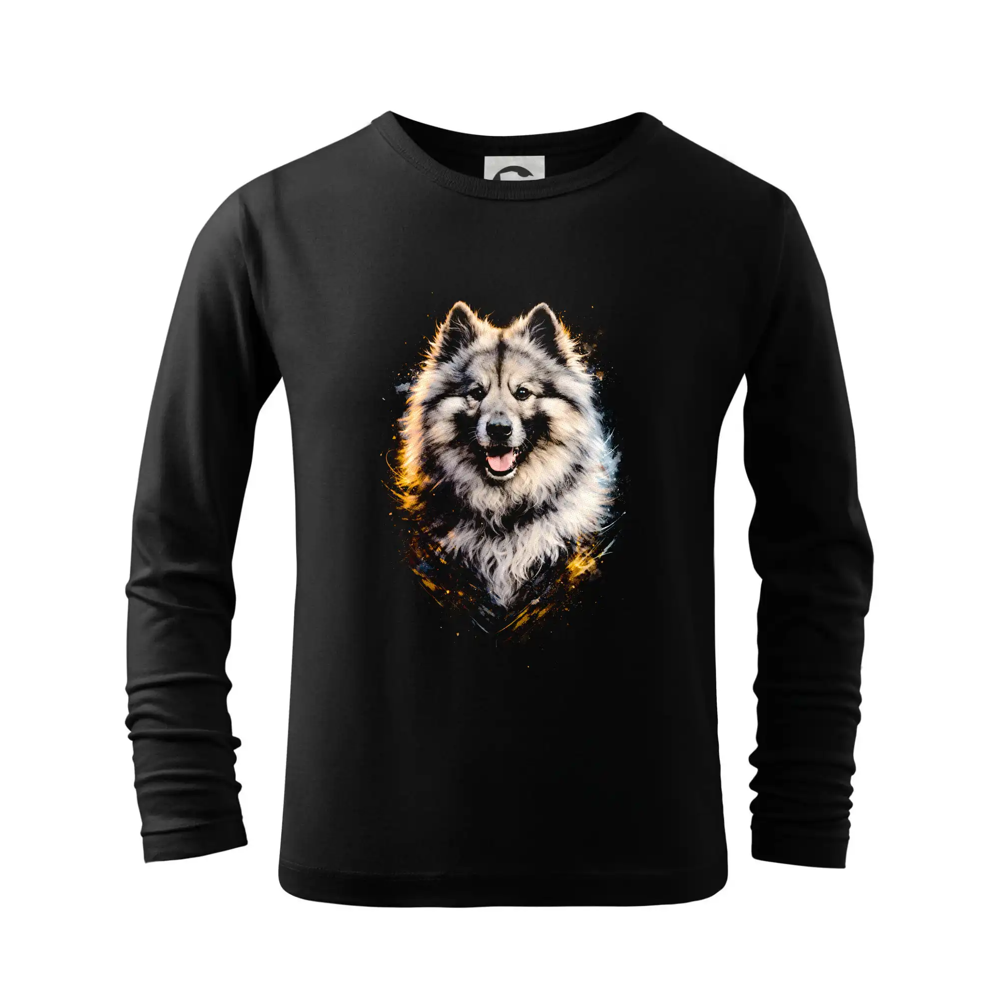 Ostatné psie plemená - Obrázok poltón vlčí špic - Tričko detské Long Sleeve