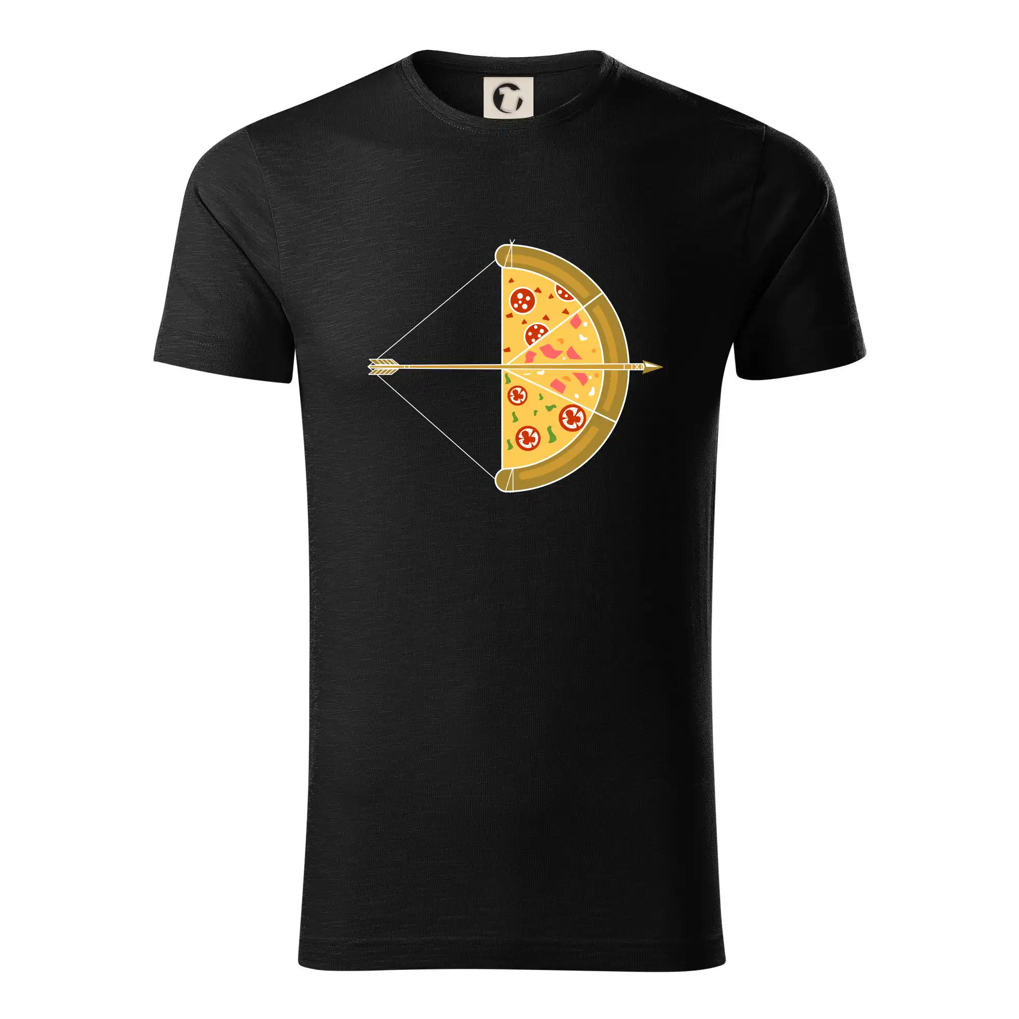 Šíp a pizza - Tričko z organickej bavlny