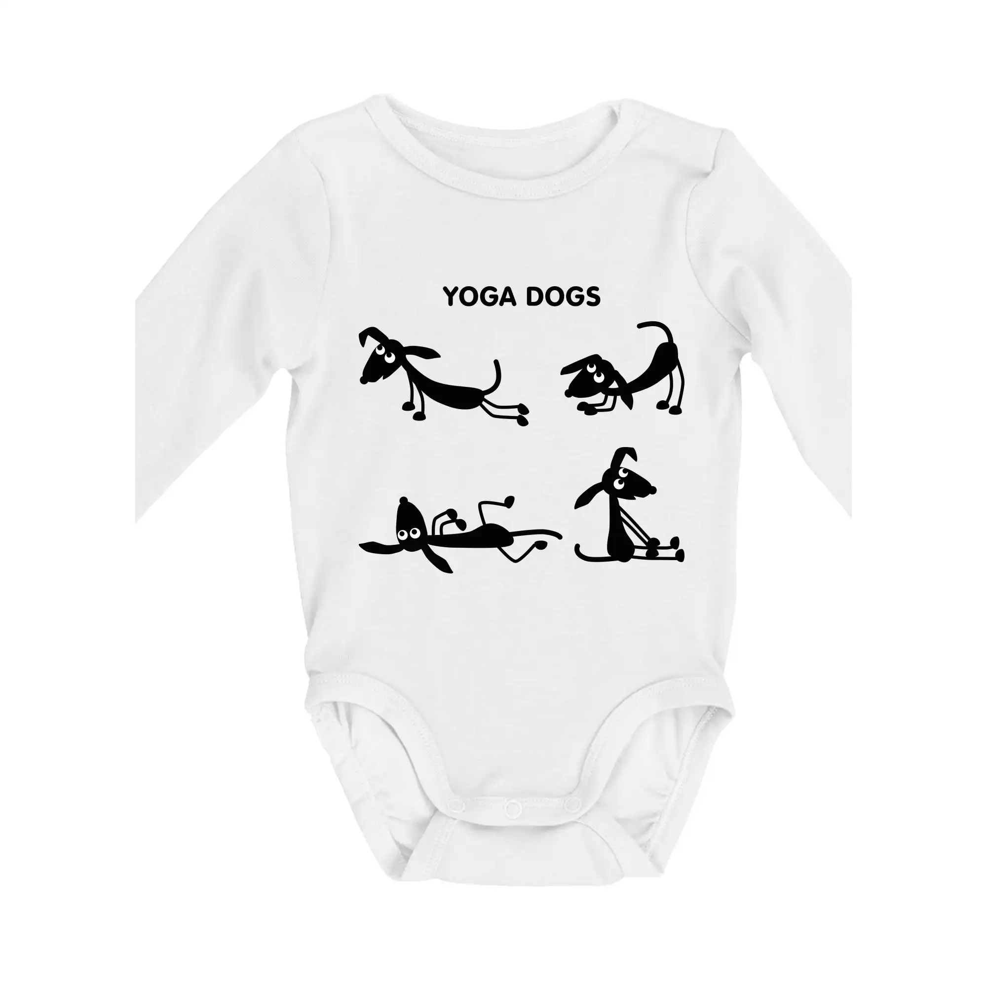 Ostatné psie plemená - Psie yoga (Hana-creative) - Body dojčenské s dlhým rukávom