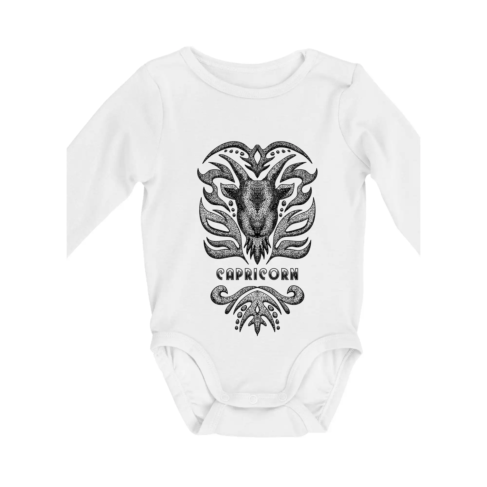 Tričká kozorožec - Capricorn - vintage - Body dojčenské s dlhým rukávom