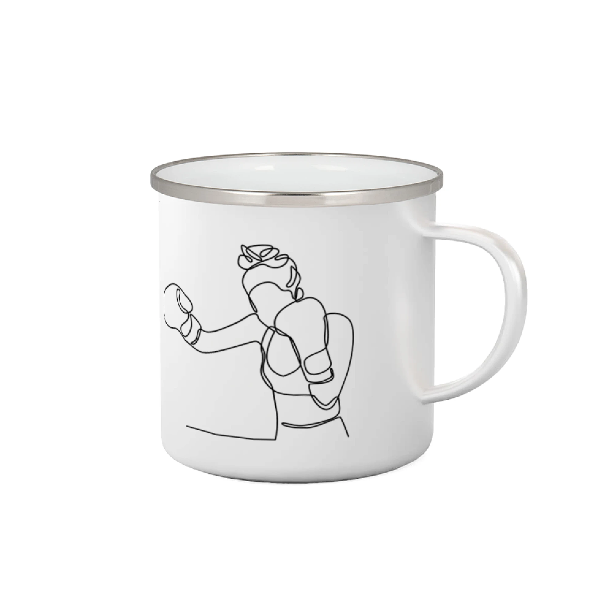 Tričká a mikiny s obrázkami jedným ťahom - Žena boxerka jedným ťahom - Plecháčik