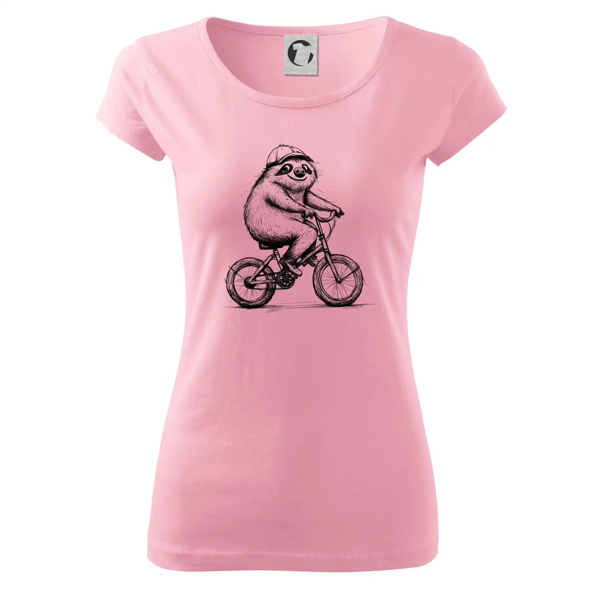 Tričko ako darček pre cyklistu - Leňochod na bicykli - Dámske tričko Pure