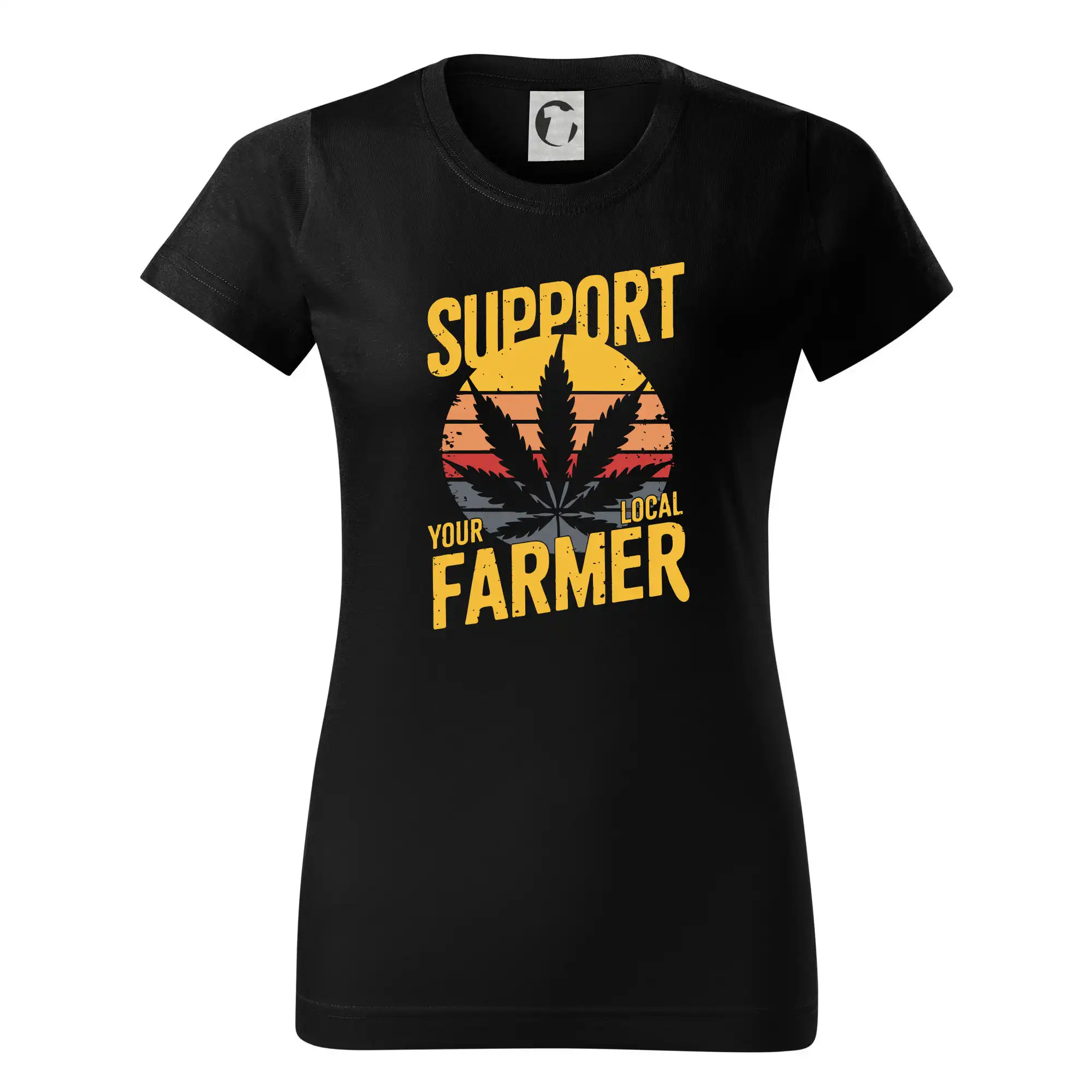 Tričká pre pohodový ľudí - Marihuana - Support local farmer - Dámske tričko basic - ľahko voľnejšie a dlhšie