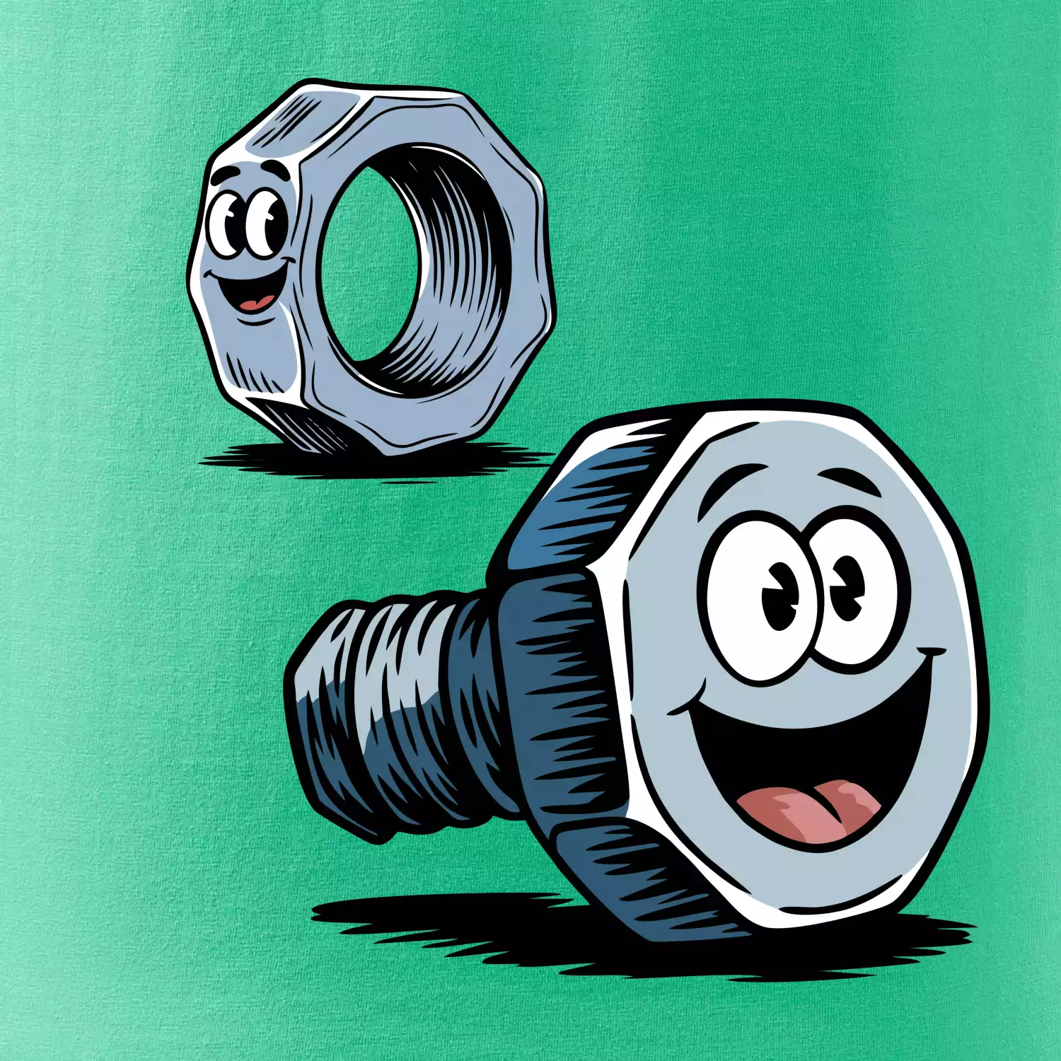 Parové triko - Šroub a matka