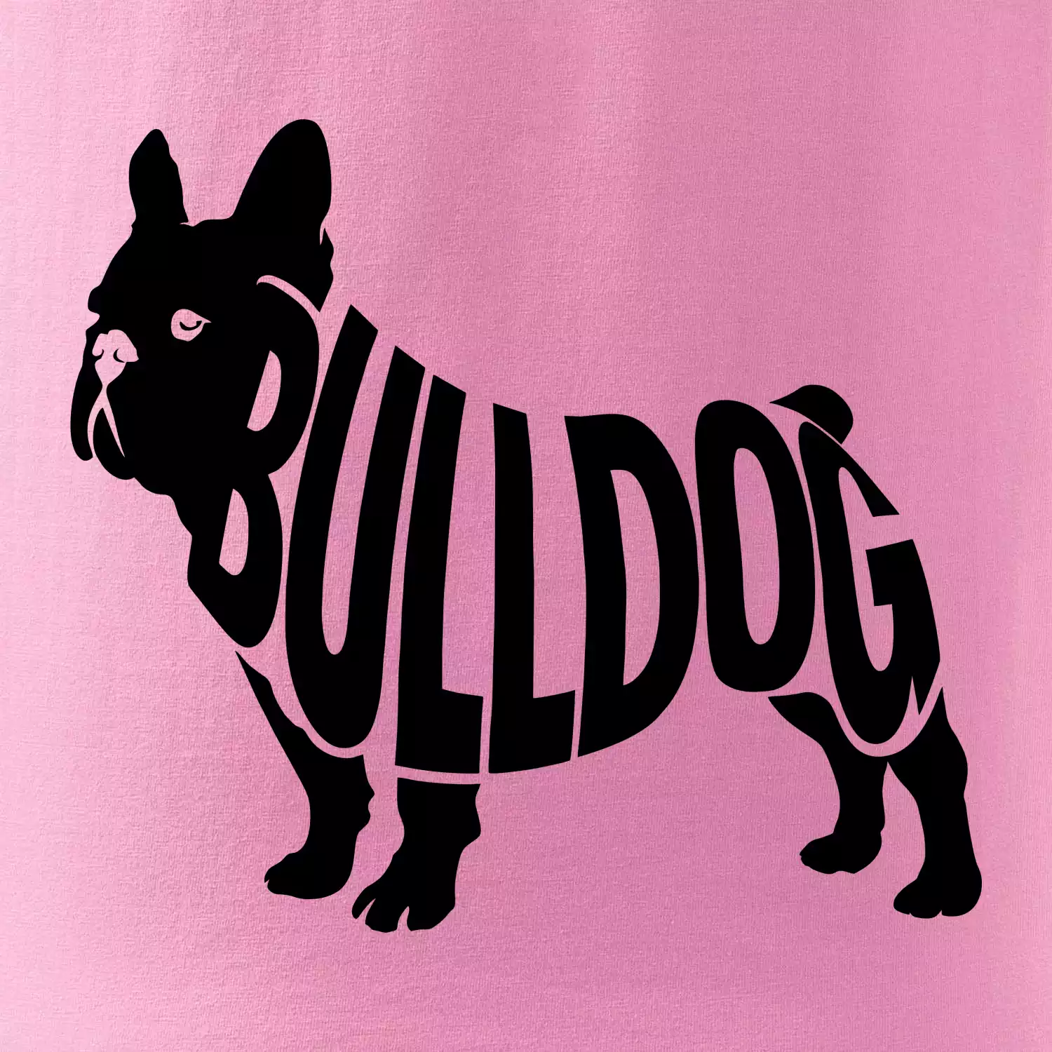 Bulldog  nápis v těle