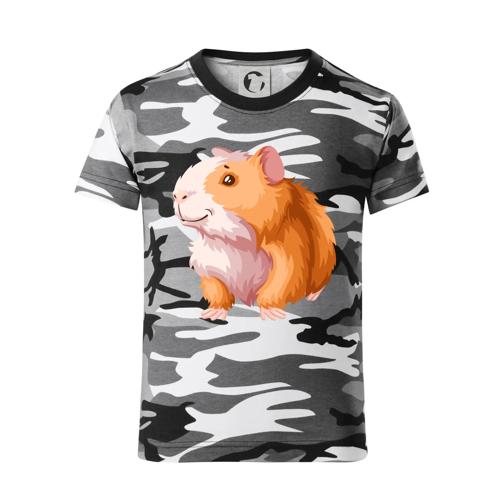 Morče - kreslené, bílo oranžové