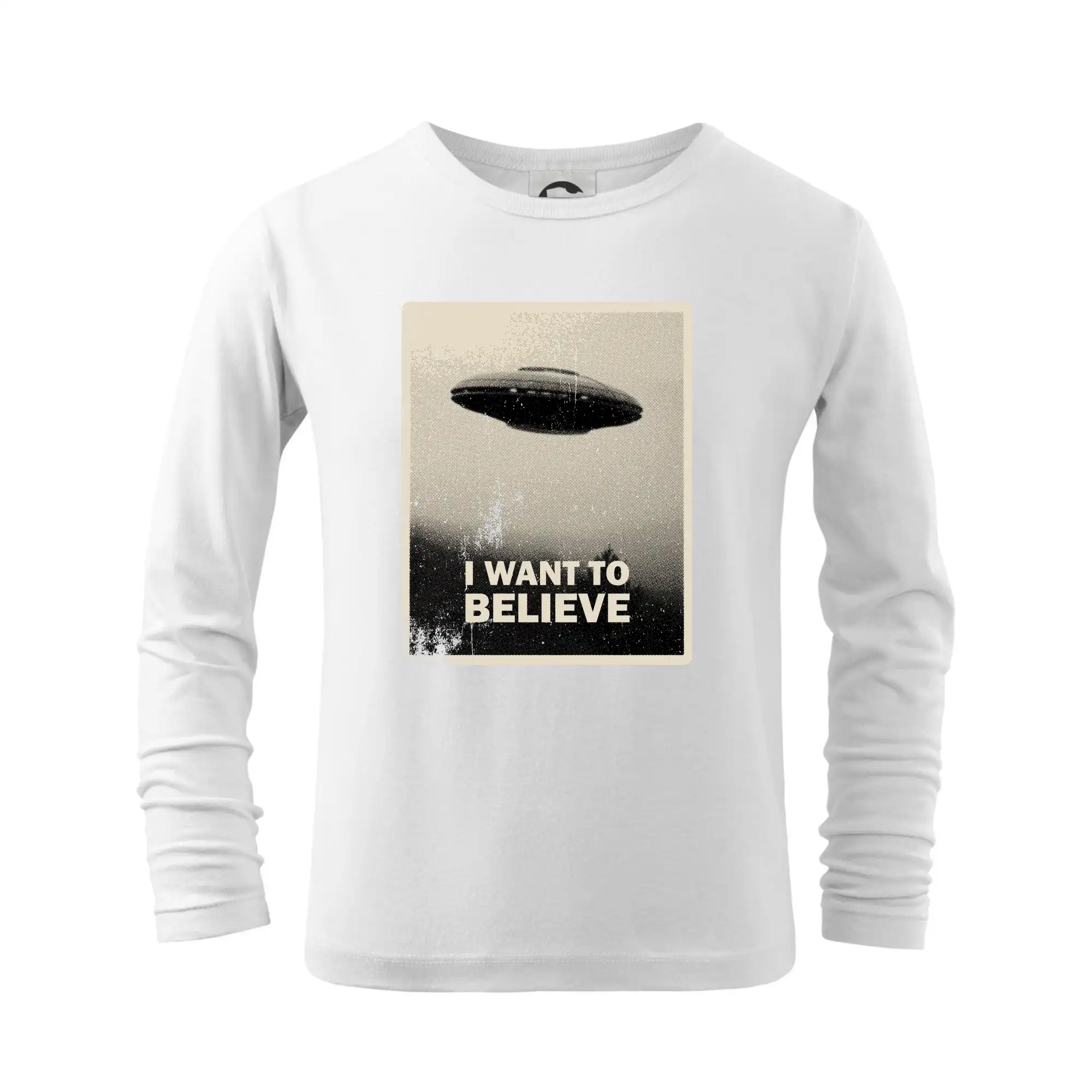 Vesmirne tričká - Poster I Want to Believe - Tričko detské Long Sleeve