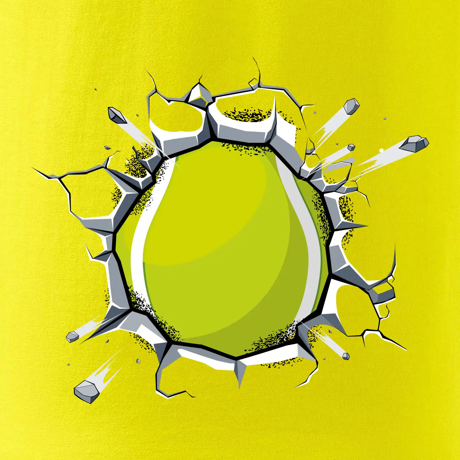 Tenisový míč v triku