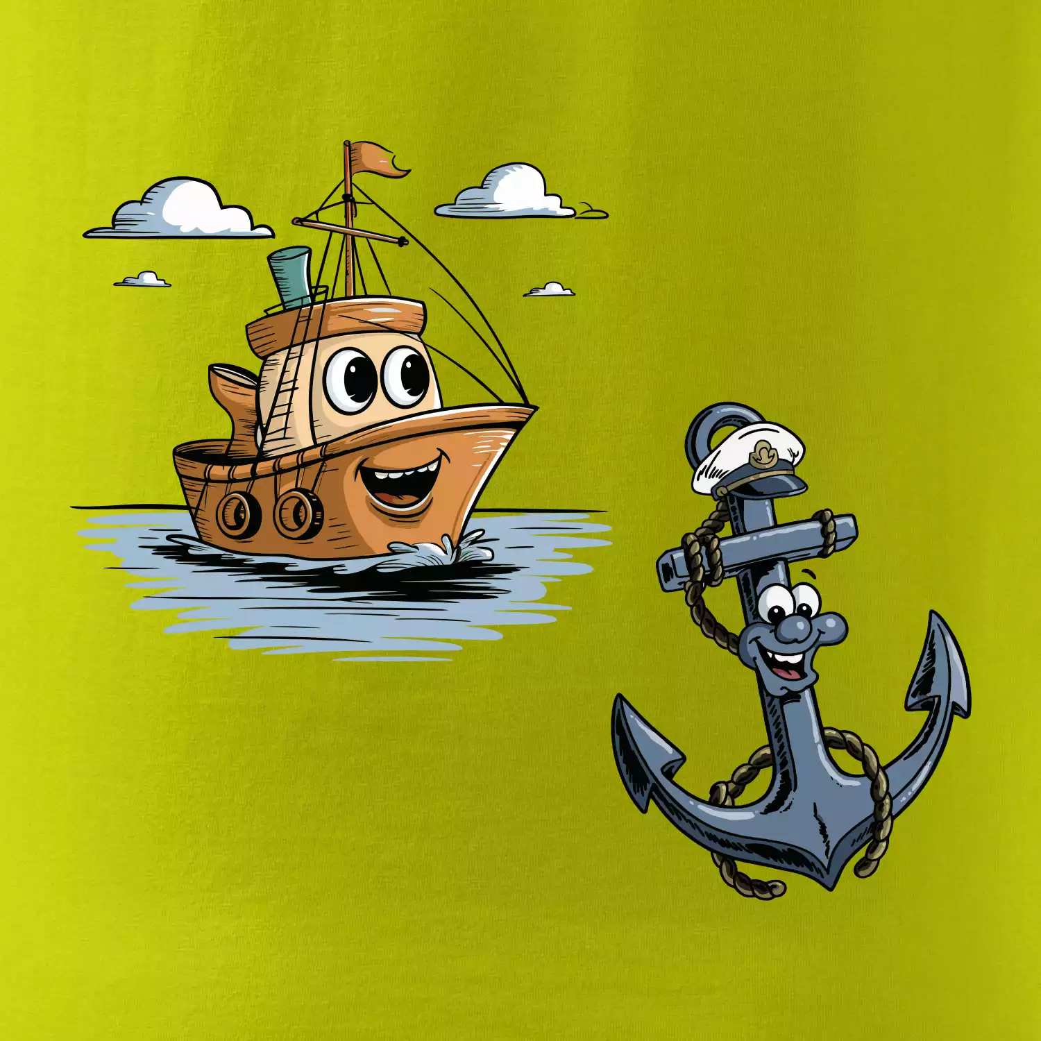 Parové triko - Loď a kotva