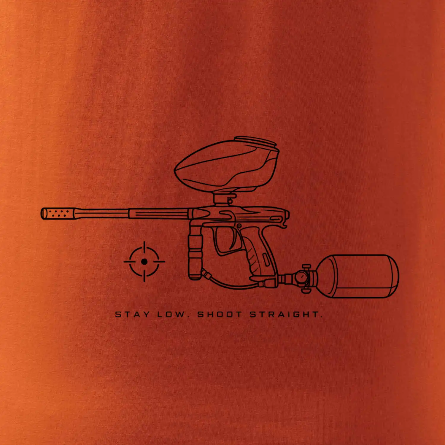 Minimalistický marker stay low shoot straight