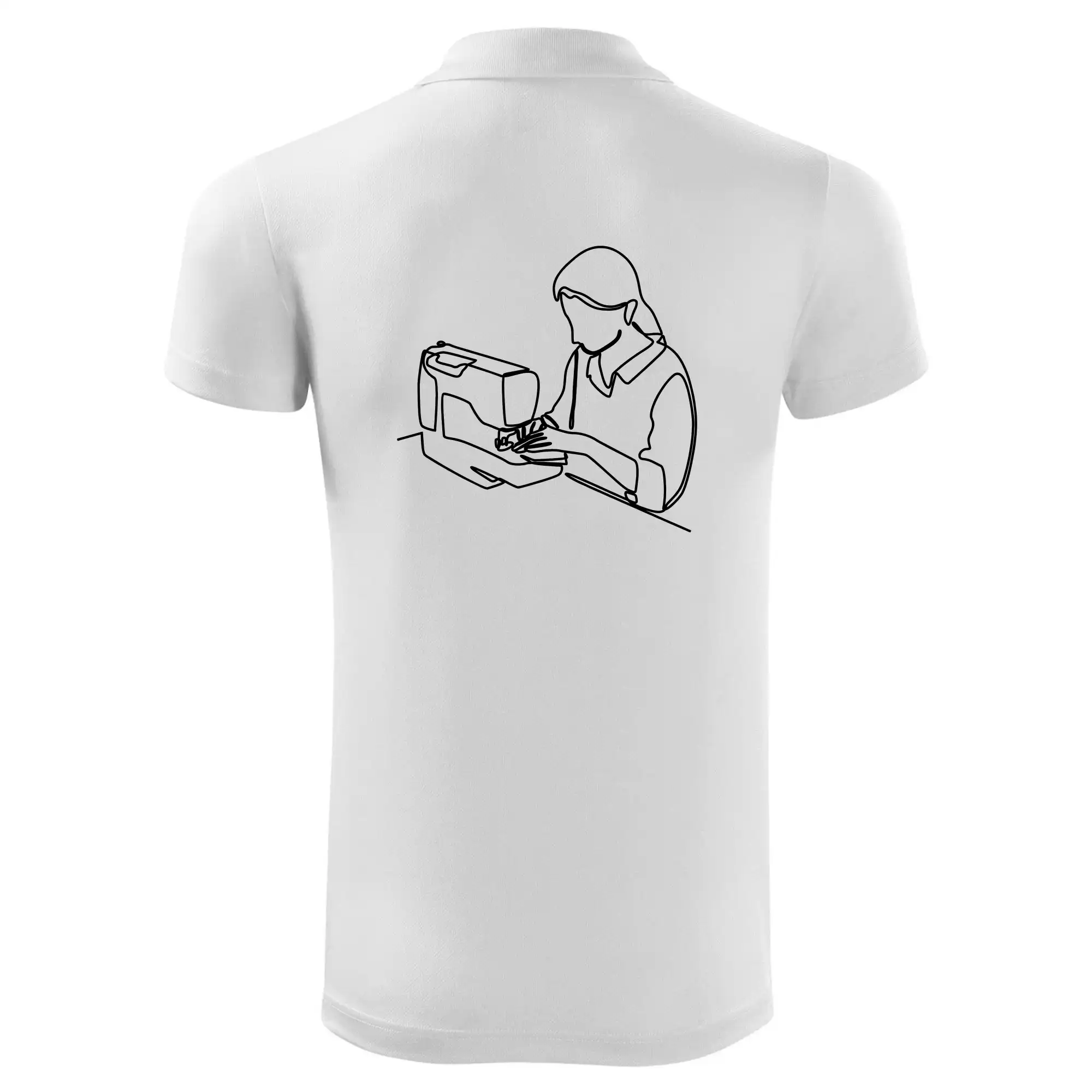 Švadlena a šicí stroj jedním tahem