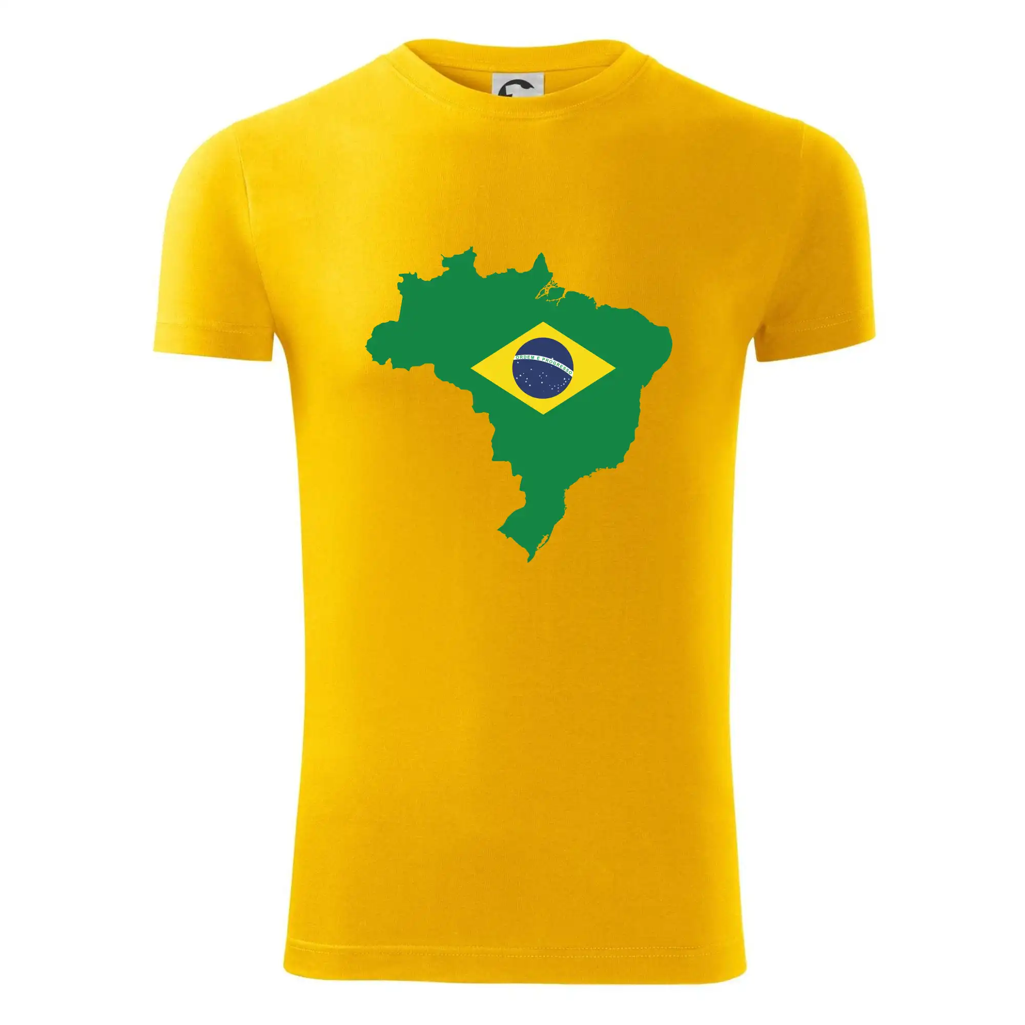 Brazílie vlajka v mapě