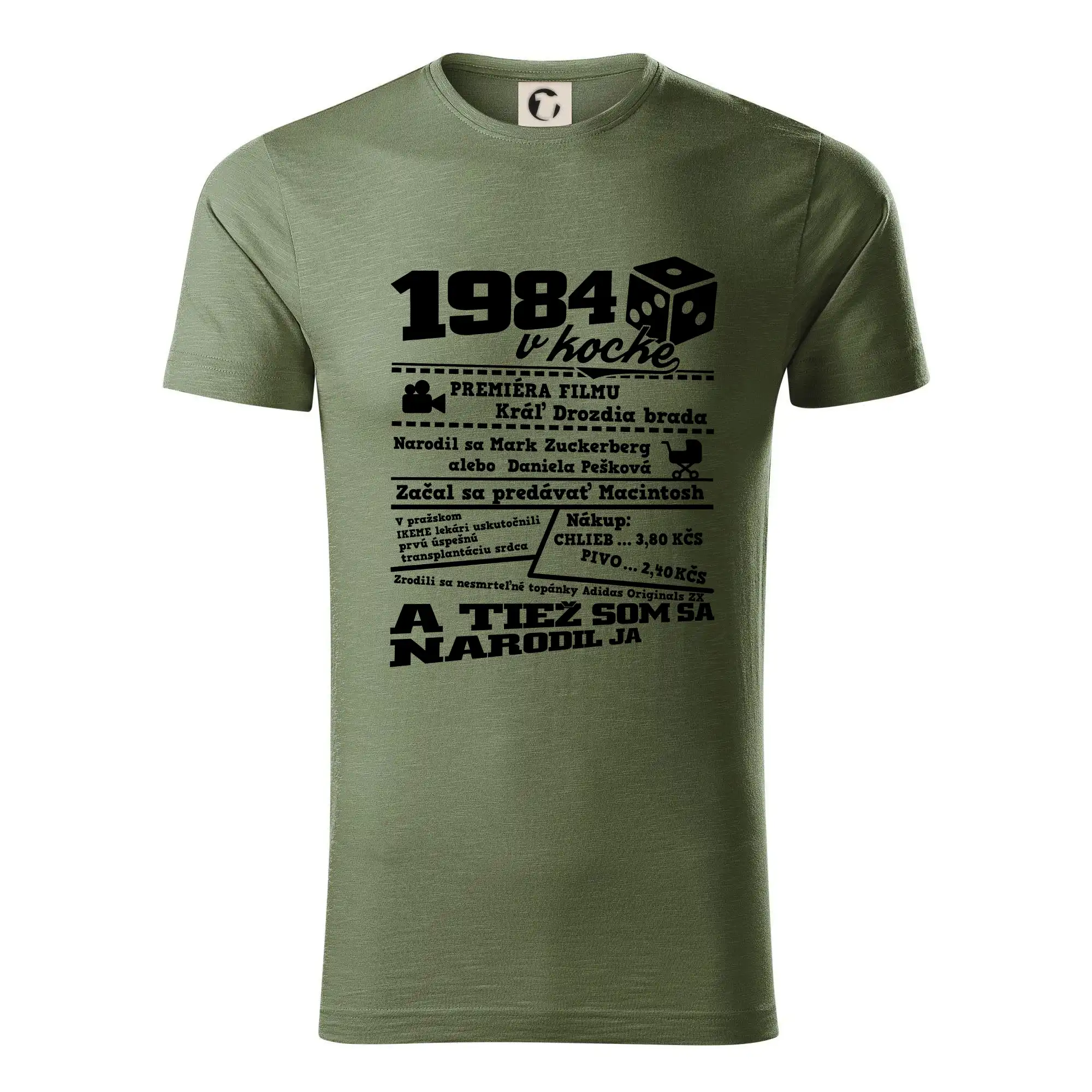 Trička s ročníkom 1984 - 1984 v kocke - Tričko z organickej bavlny