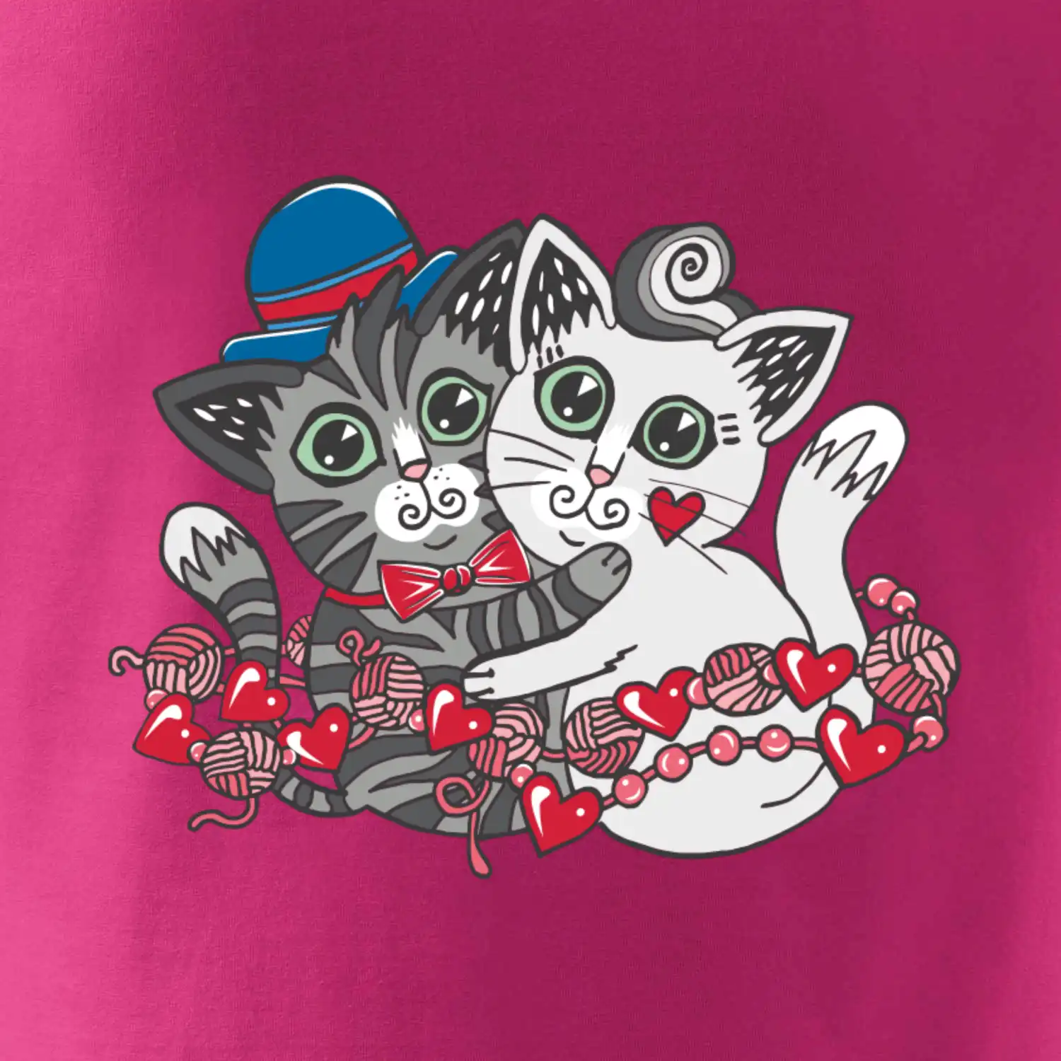 Kočky v objetí (Pecka design)