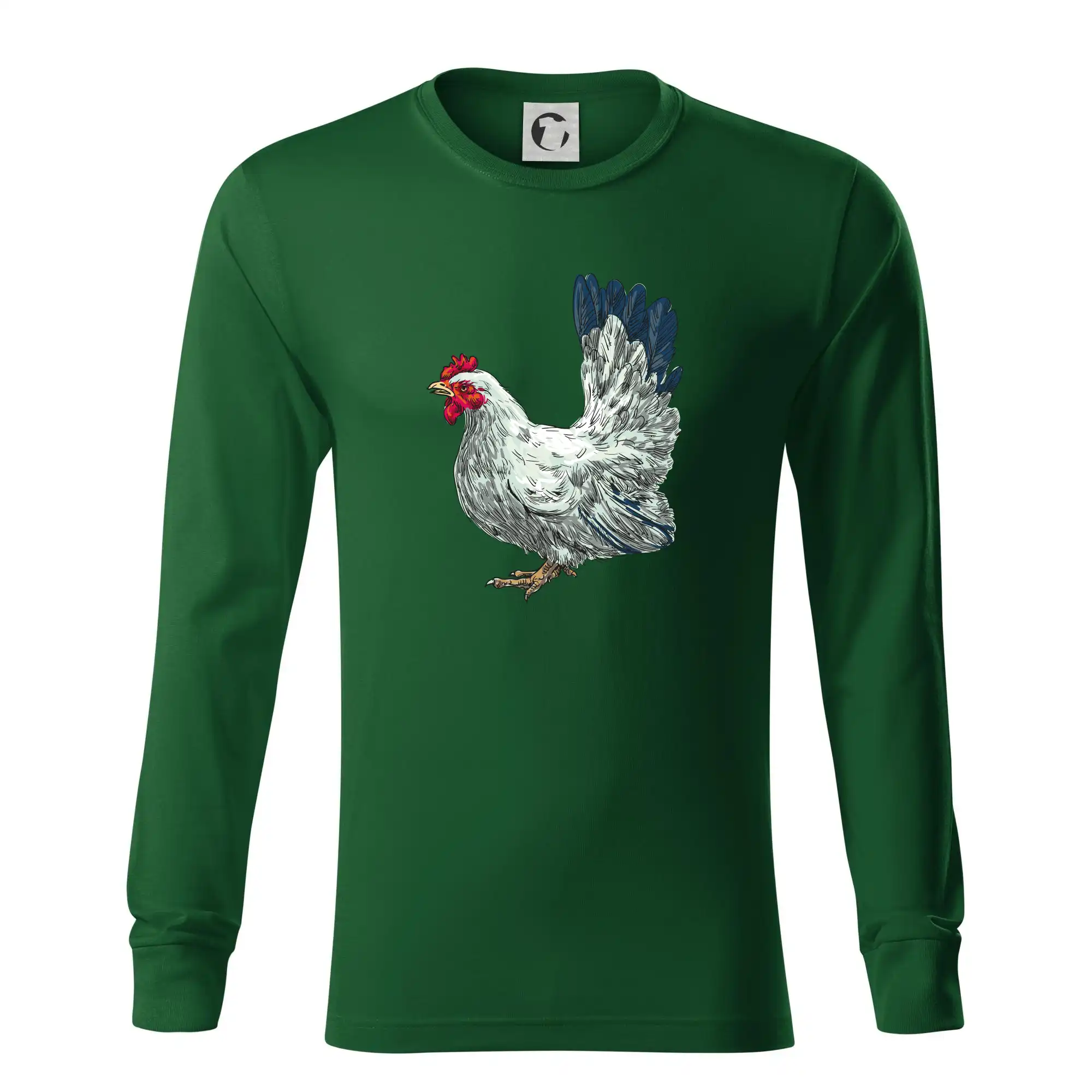 Slepice kreslená bílá