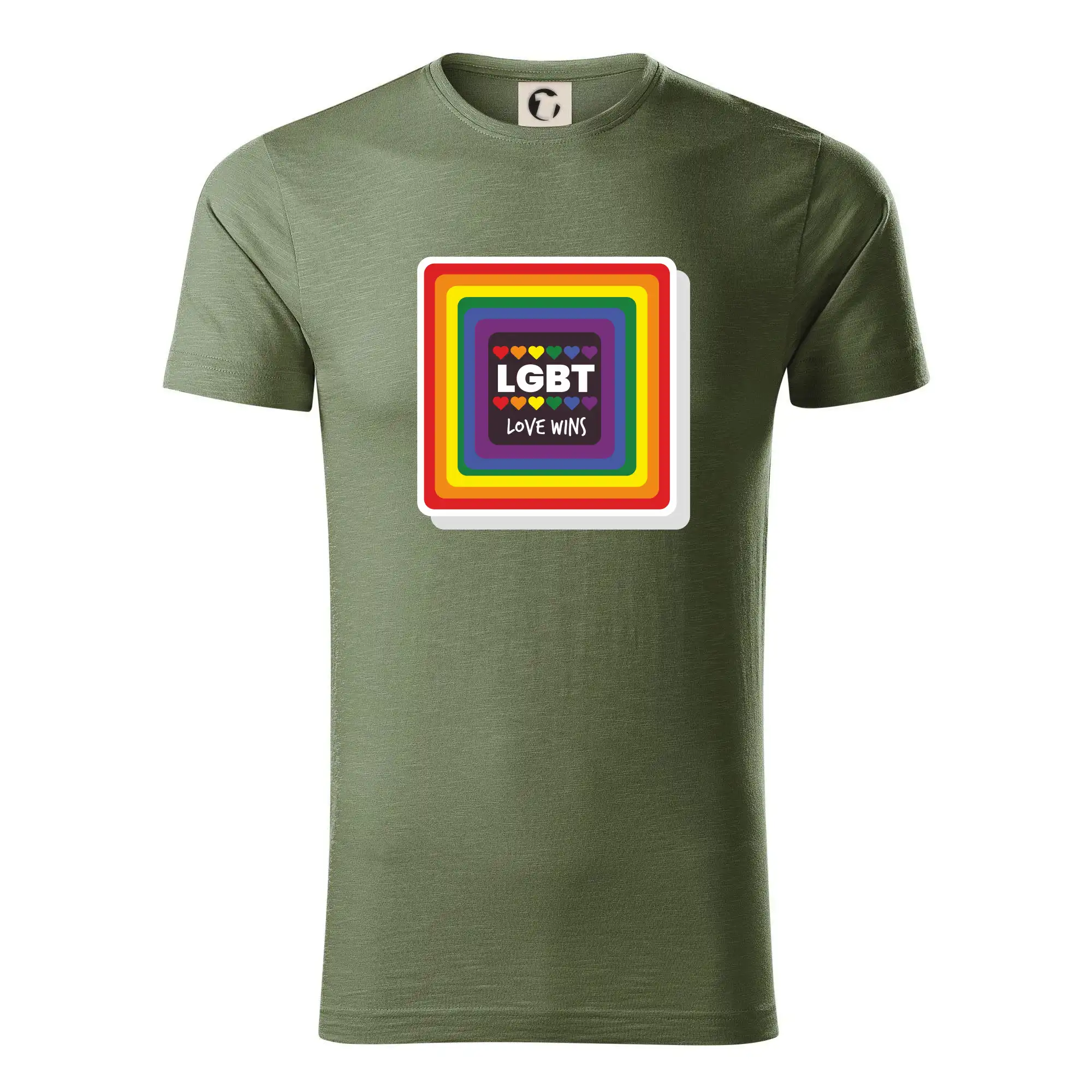 Tričká pre LGBT a Queer komunitu - Love wins štvorec - Tričko z organickej bavlny