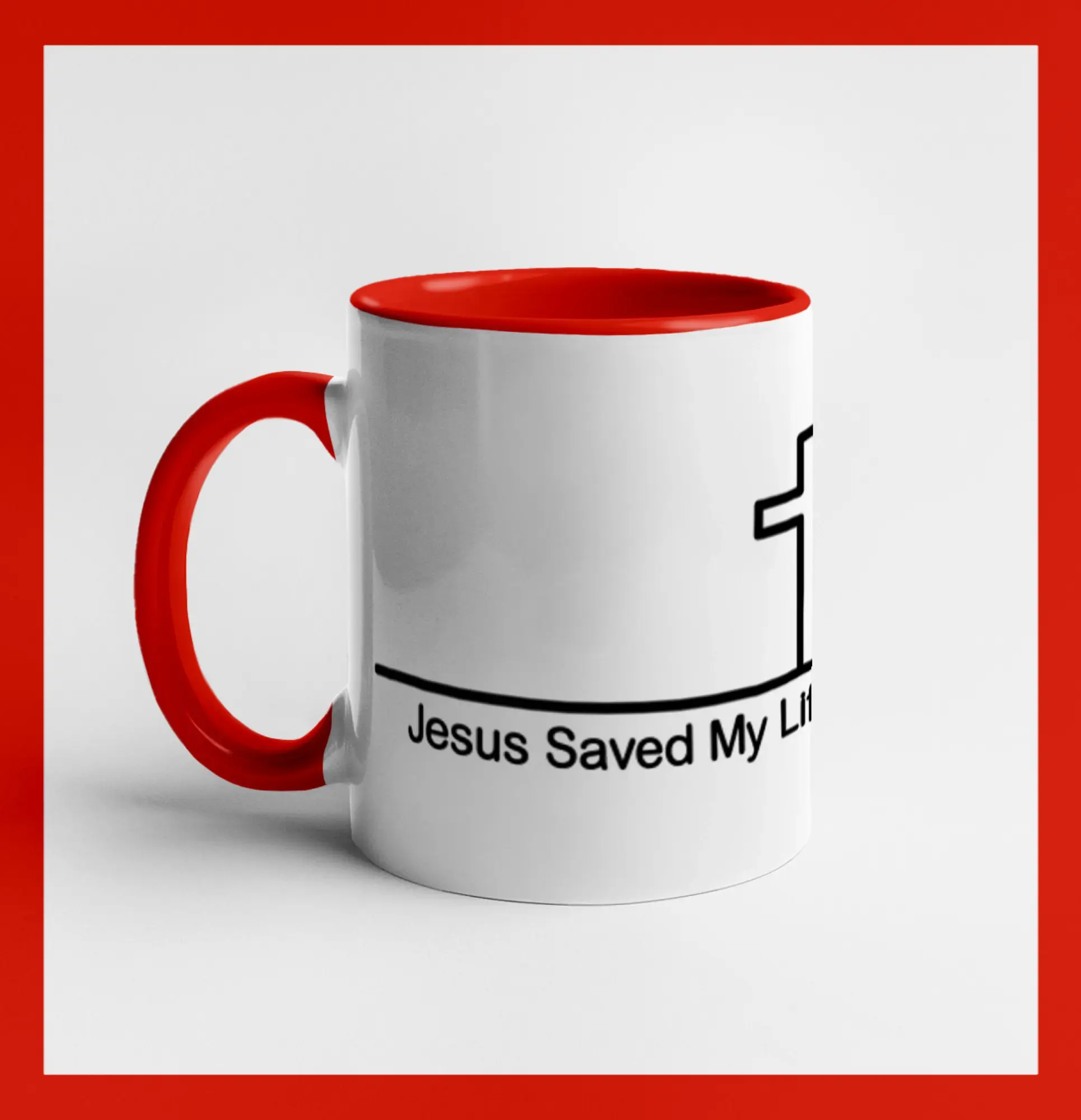 Jesus Saved My Life kríž ekg