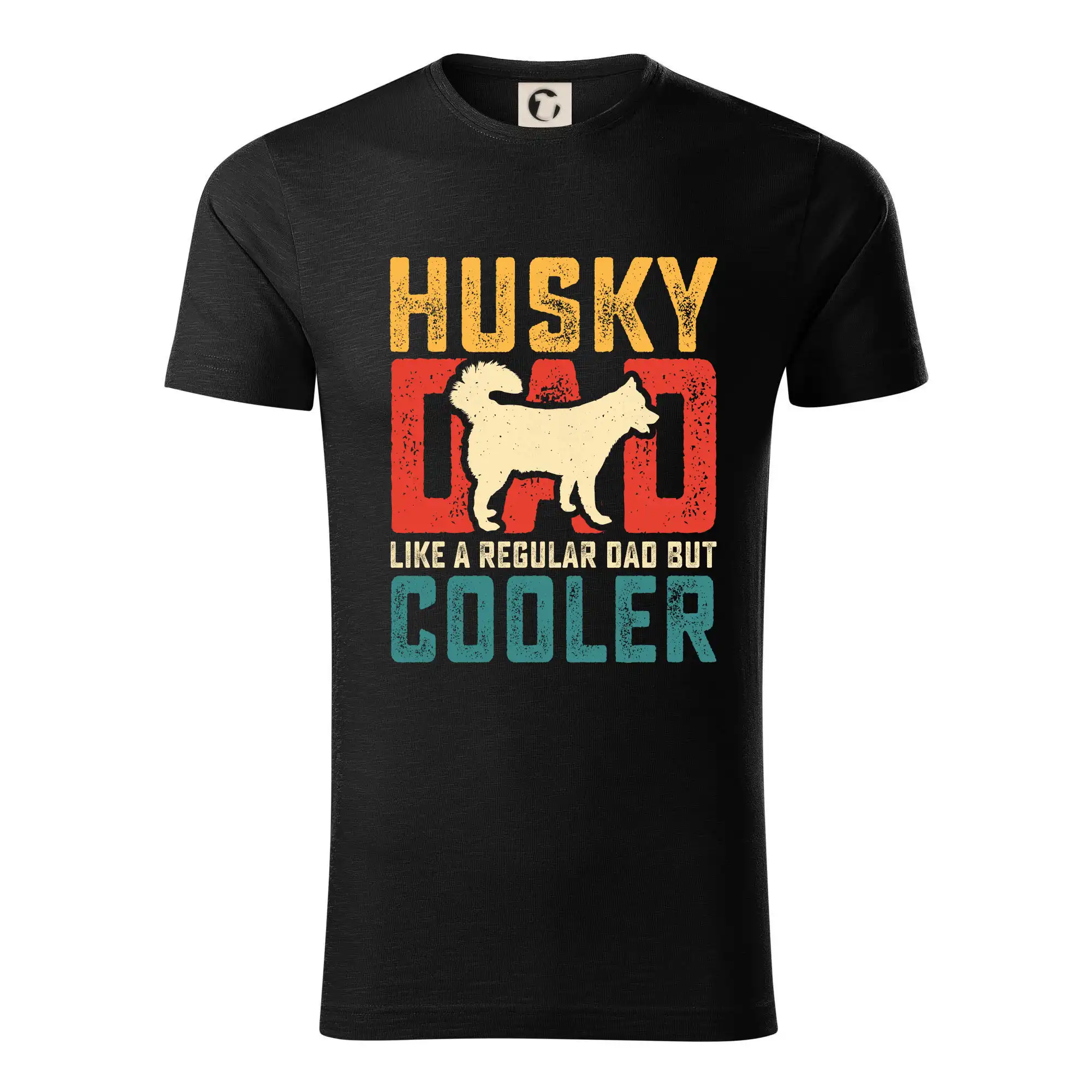Tričká s motívom Sibírsky husky - Husky dad like a regular dad but cooler - Tričko z organickej bavlny