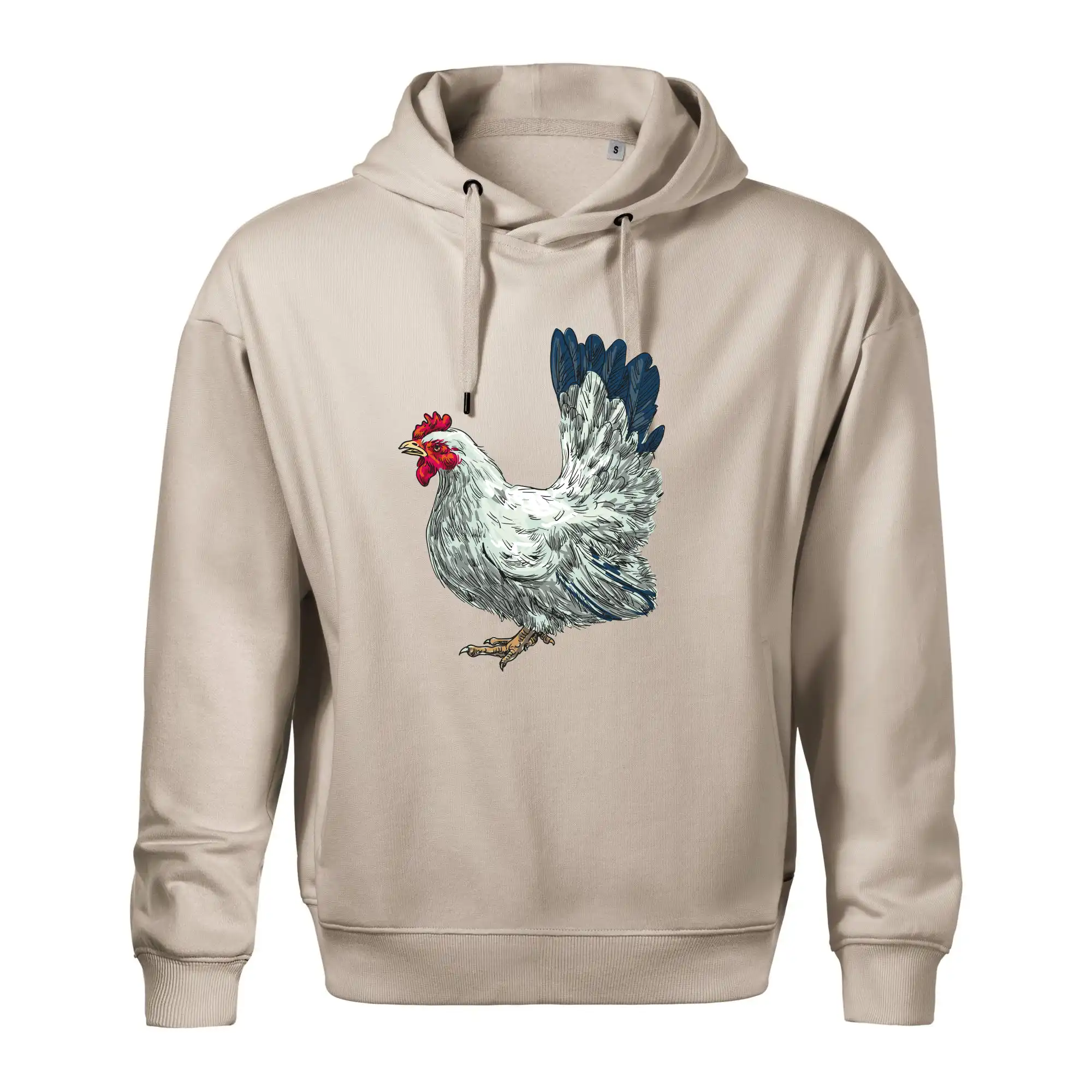 Slepice kreslená bílá