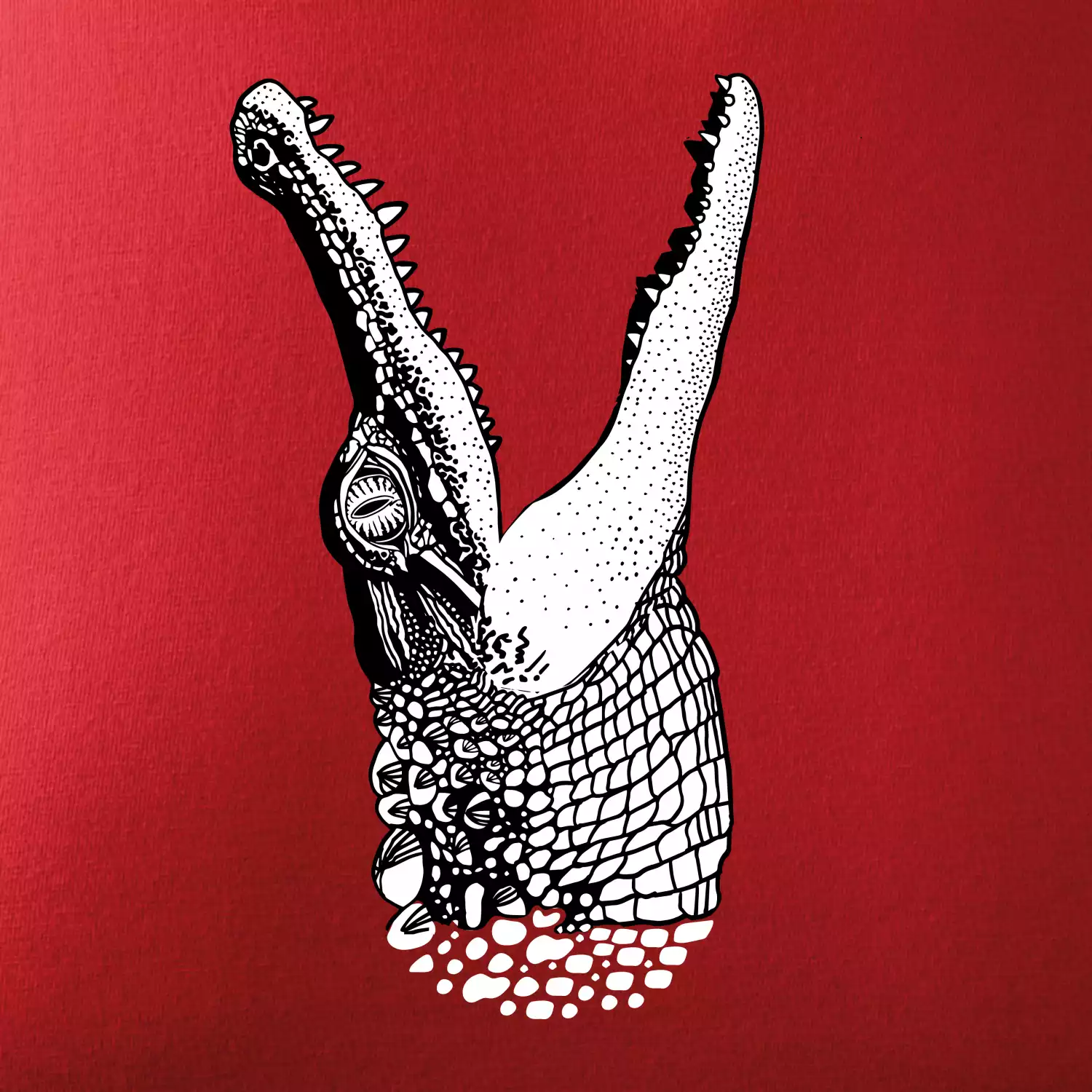 Krokodýl kreslený (Pecka design)